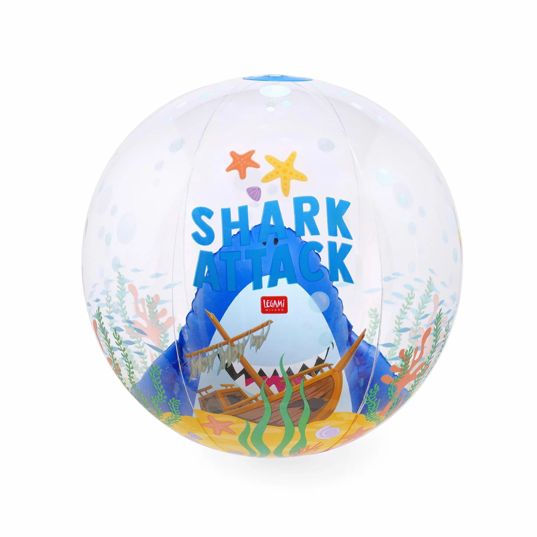 Legami - Pelota de Playa Hinchable, Pelota Hinchable de PVC, Suave para niños, Pelota Hinchable para Fiestas de Playa, Hinchable, para Jugar fútbol o Voleibol, diámetro 40 cm