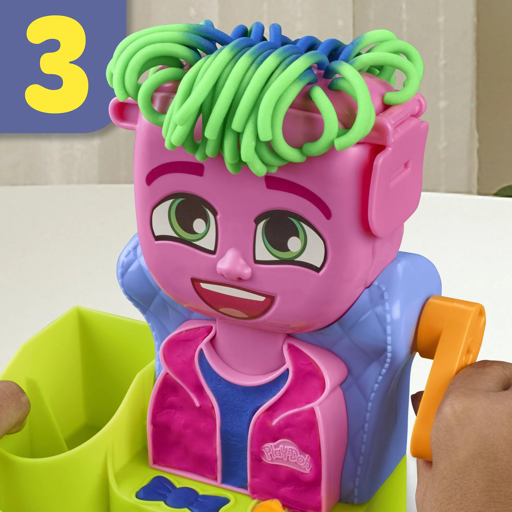 Play-Doh Hasbro Peluquería, Manualidades para Niñas y Niños a Partir de 3 Años, Set con Herramientas y 6 Botes de Plastilina de Colores, Regalo Creativo