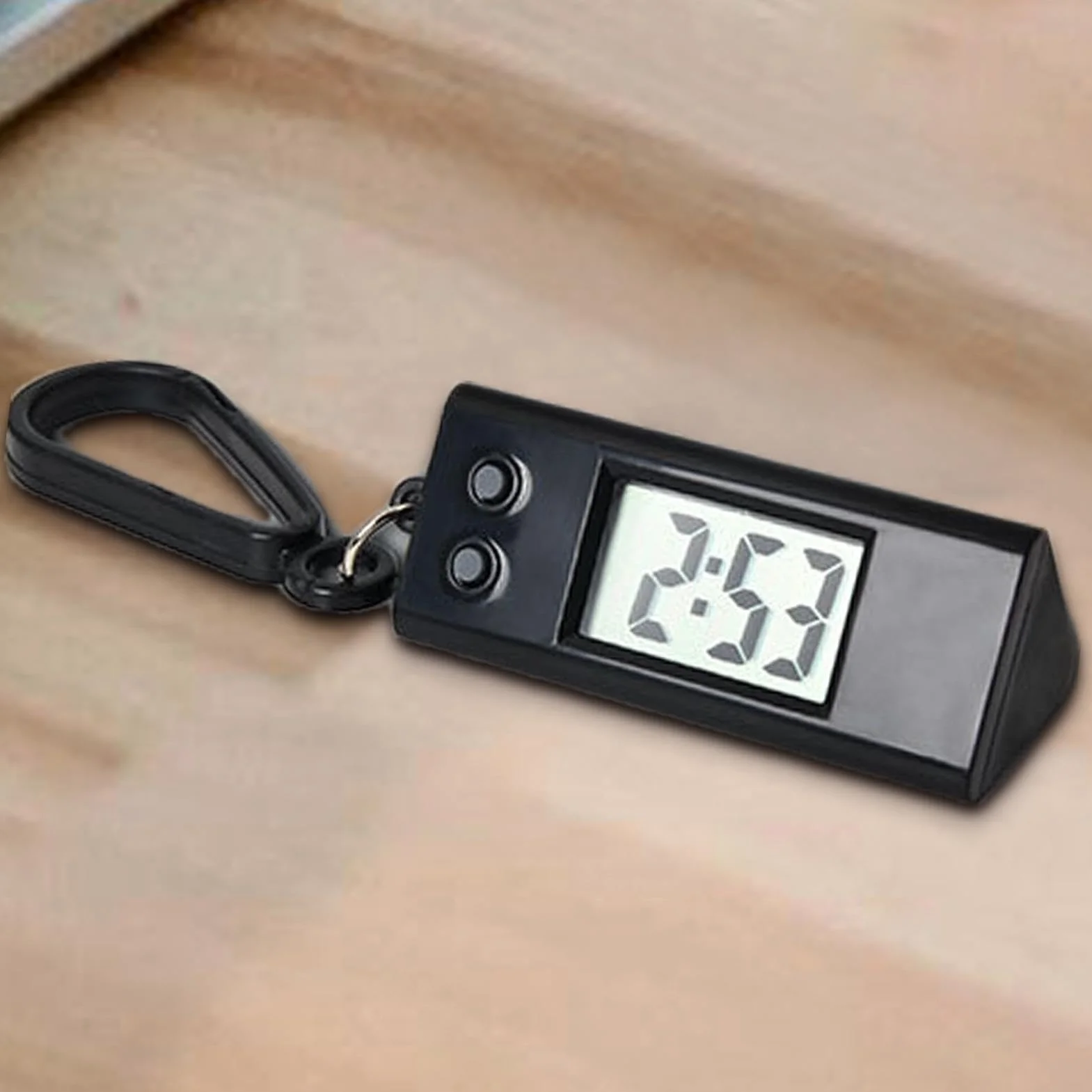 Reloj de Bolsillo Digital con Pantalla Transparente Llavero Preciso