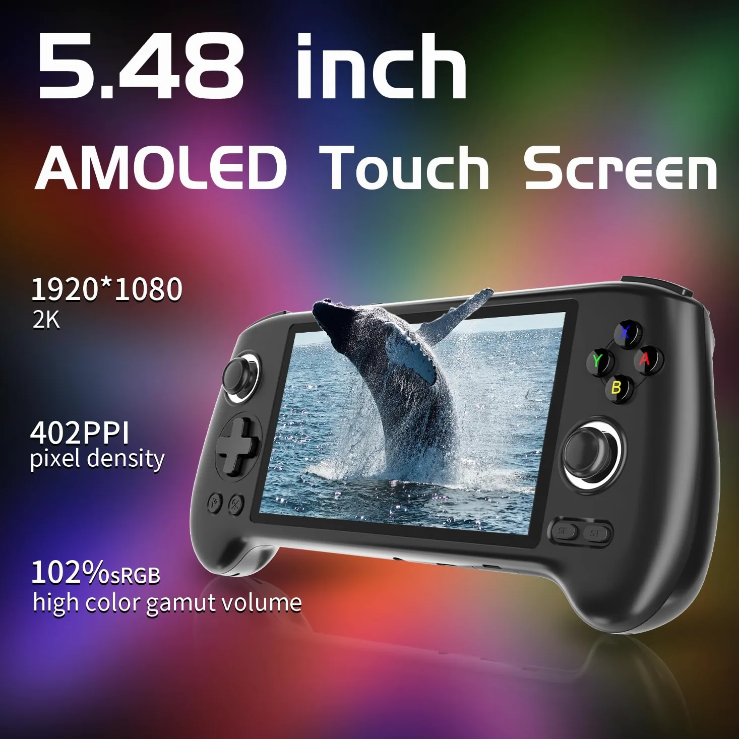Anbernic RG556 - Juego de mano retro Android 13,rg 556 con pantalla táctil OLED de 13,92 cm, RG556 soporta DP y WiFi Bluetooth, batería Hall Rocker de 5500 mAh