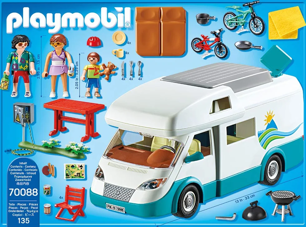 PLAYMOBIL Family Fun 70088 Caravana de Verano, A Partir de 4 años