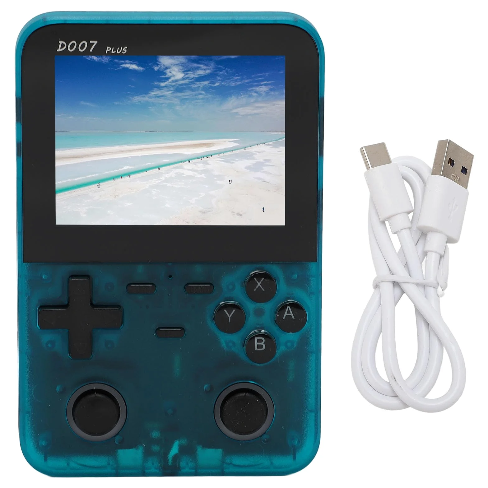 Consola de Juego de Mano 3.5 Pulgadas 640x480 Display Joystick Retro 2500MAH Jugador de Juego Handheld para el Entretenimiento Joysticks Silver Double 3D Real Key F Handheld Game Consoleheld