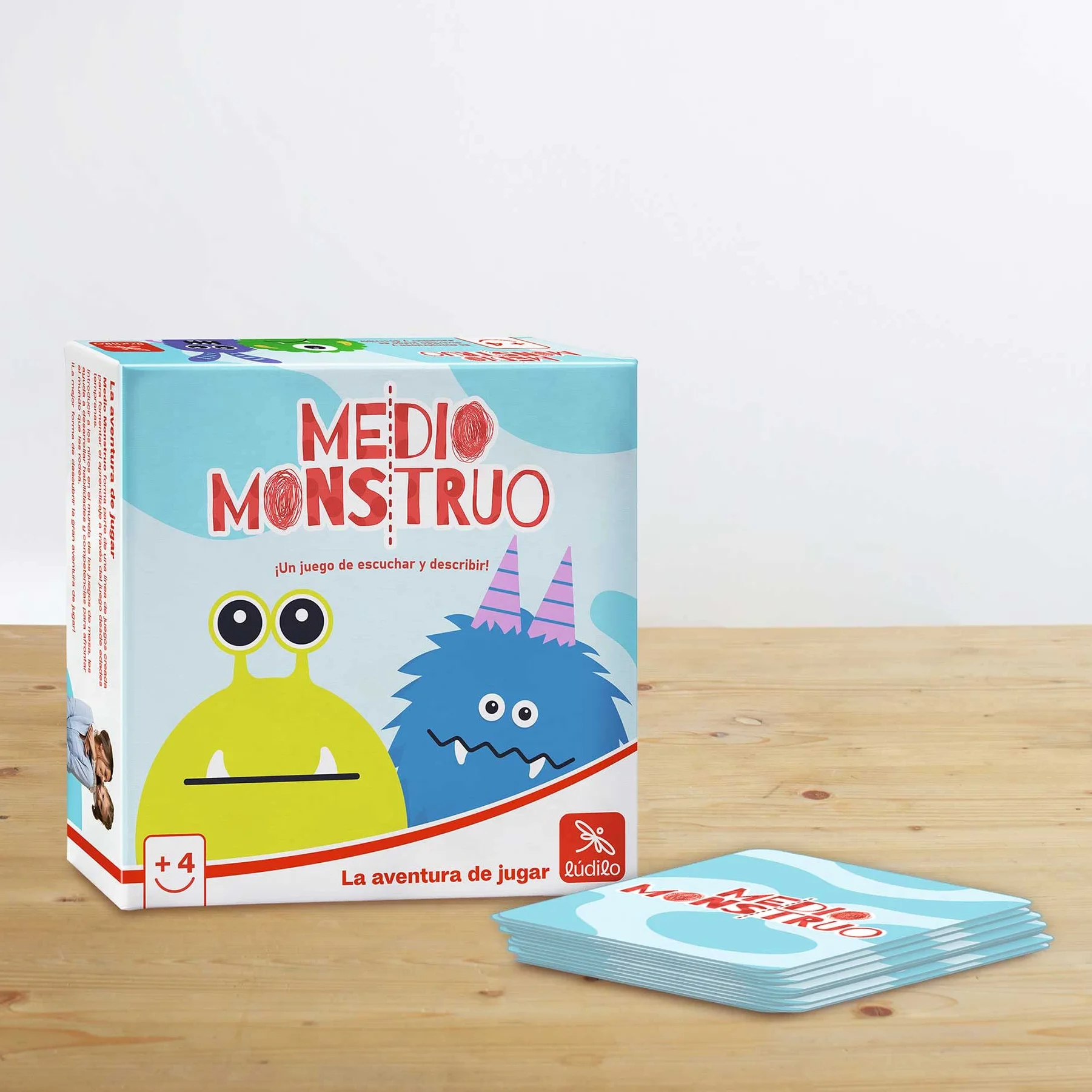 Ludilo - Medio Monstruo | Juegos De Mesa Niños 4 Años O Más | Juegos Educativos Niños 4 Años De Partidas De 10 Minutos | Juego De Mesa De 2 A 4 Jugadores
