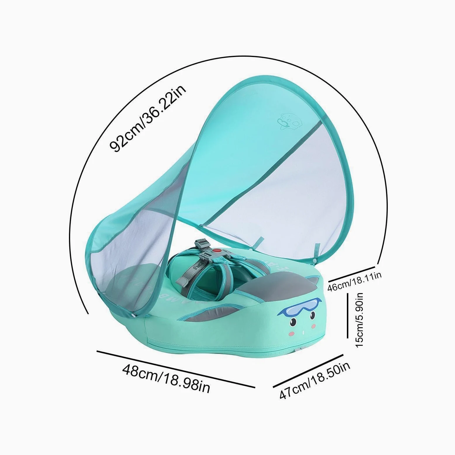 Flotador para Bebés para Natación Flotadores Infantiles para Piscina | Con Protección Solar UPF50+ Para Bebés De 3 A 24 Meses, Para Playa, Lago, Bañera Y Viajes