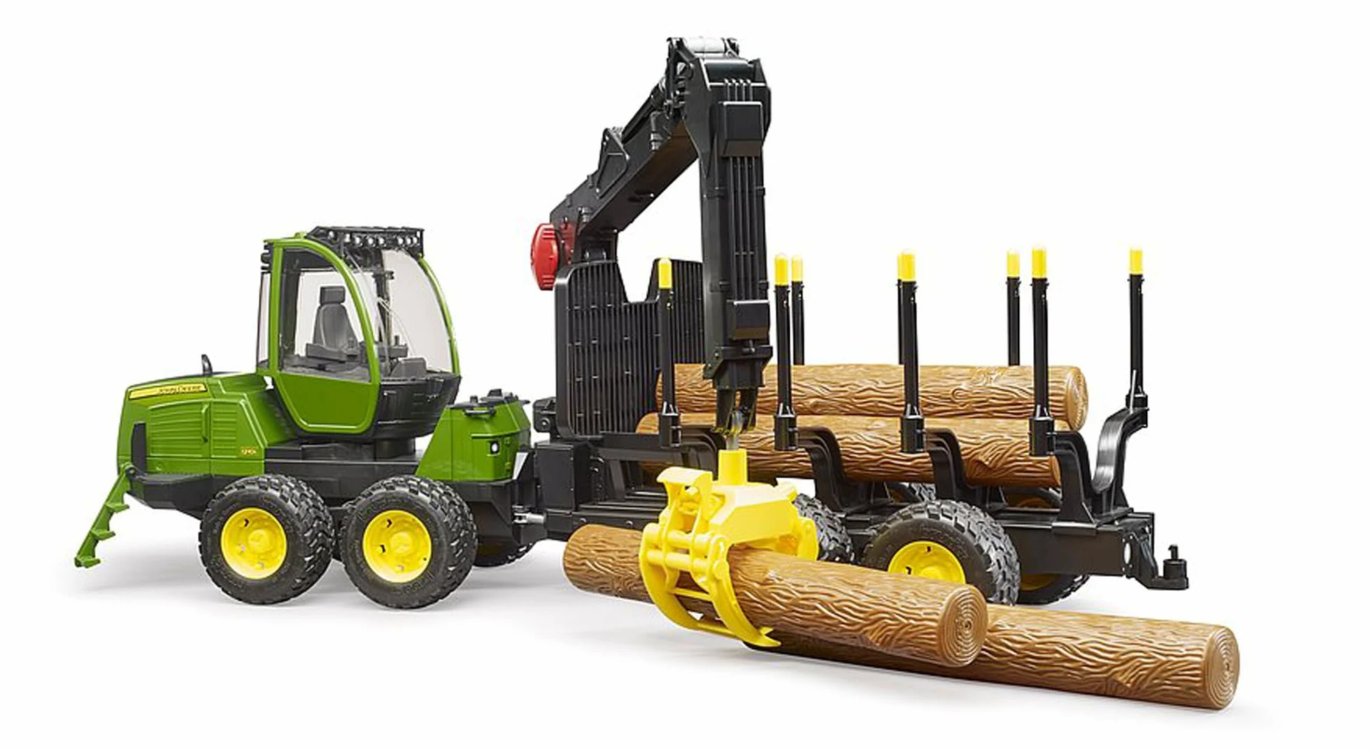 Bruder Forestry John Deere 1210E skidder con pinza para madera modelo de juguete