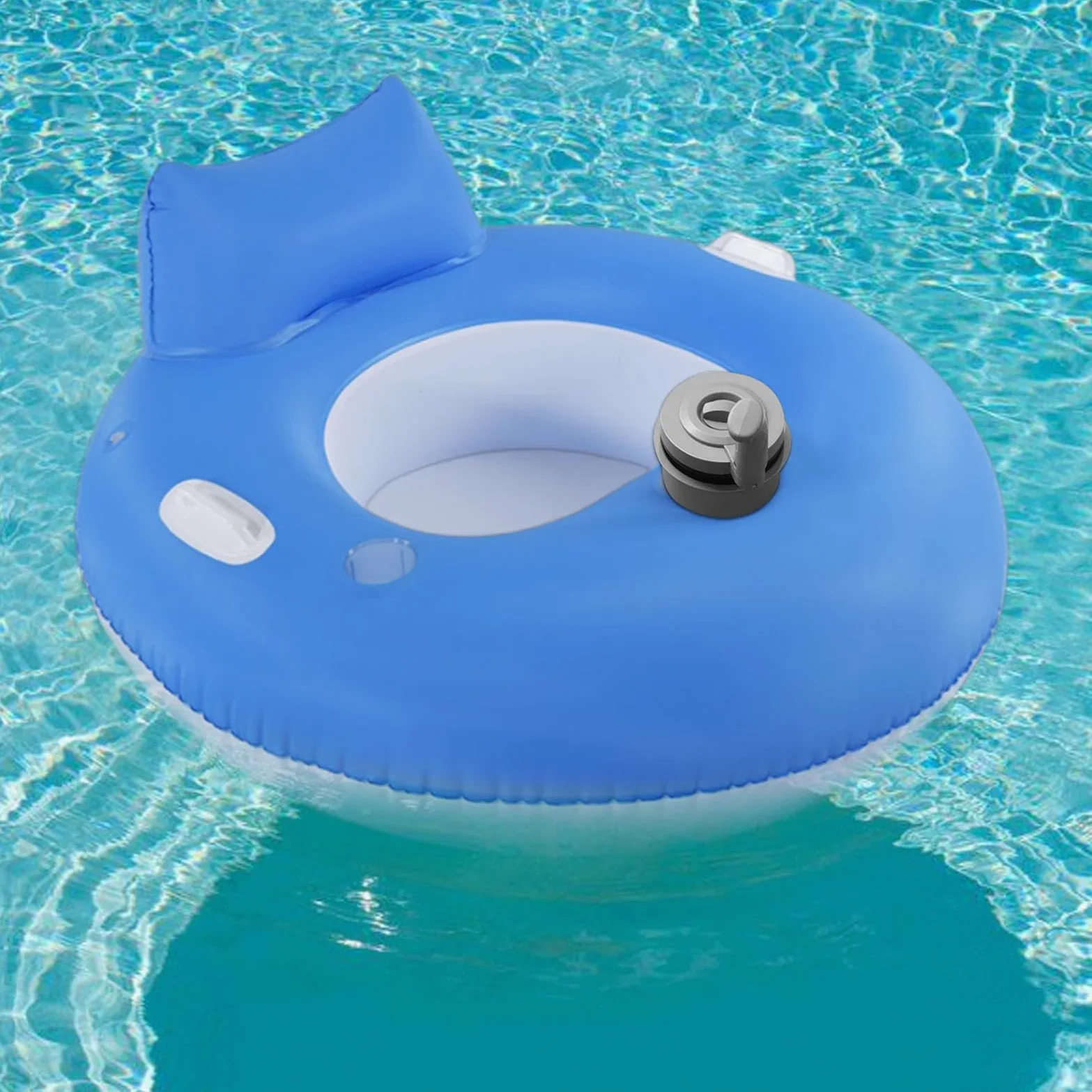 Cojín de natación motorizado: tumbona inflable para broncearse | Cómoda esterilla de natación portátil para bañarse en el río lago para mujeres y hombres