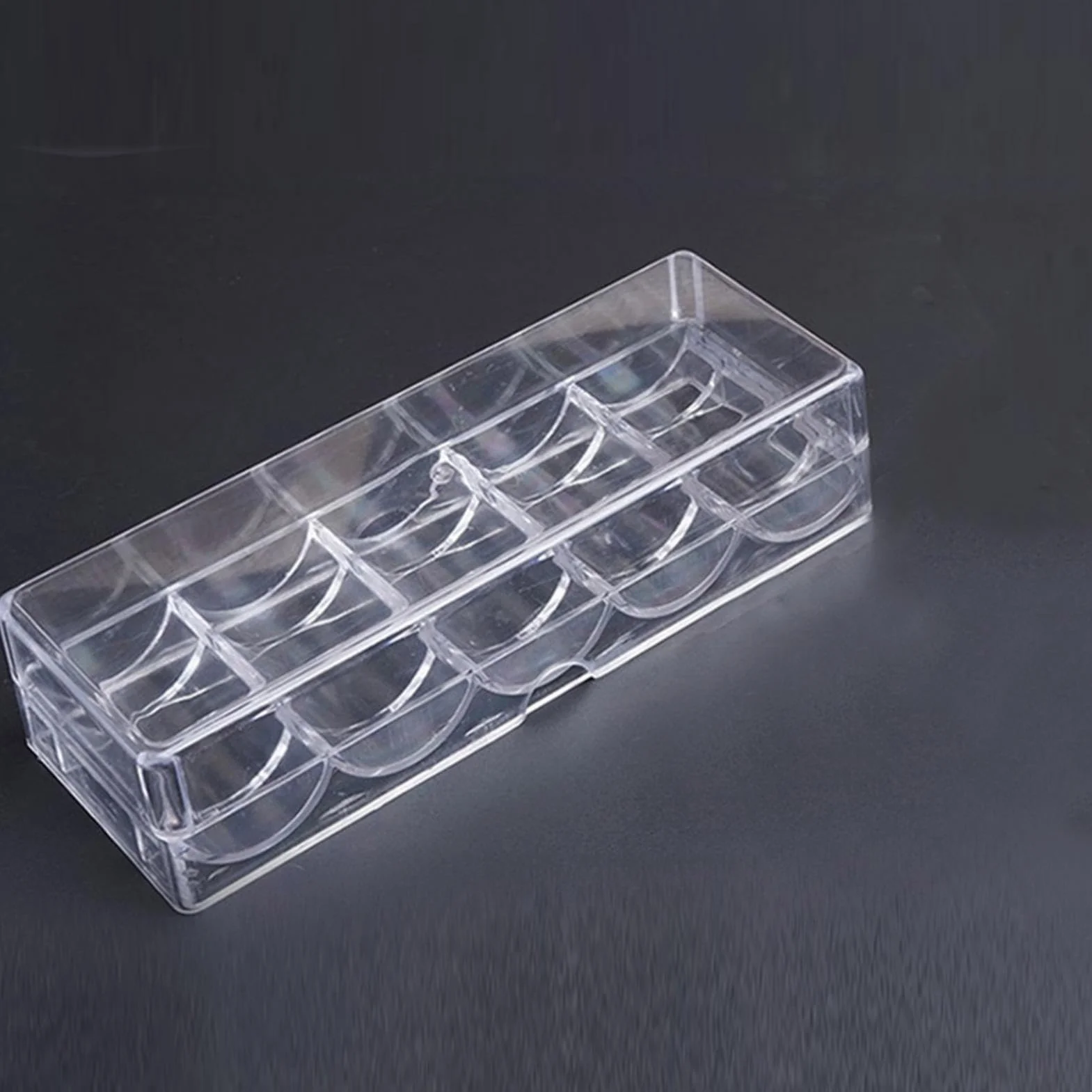 Chip Rack Clear Display Case Clear Tray Container with Lid Poker Chips Box Acryl PokerChips Tray Box Challenge Coin Display Mahjong Chips Storage Poker Chip Storage Box Poker Chips Organizer