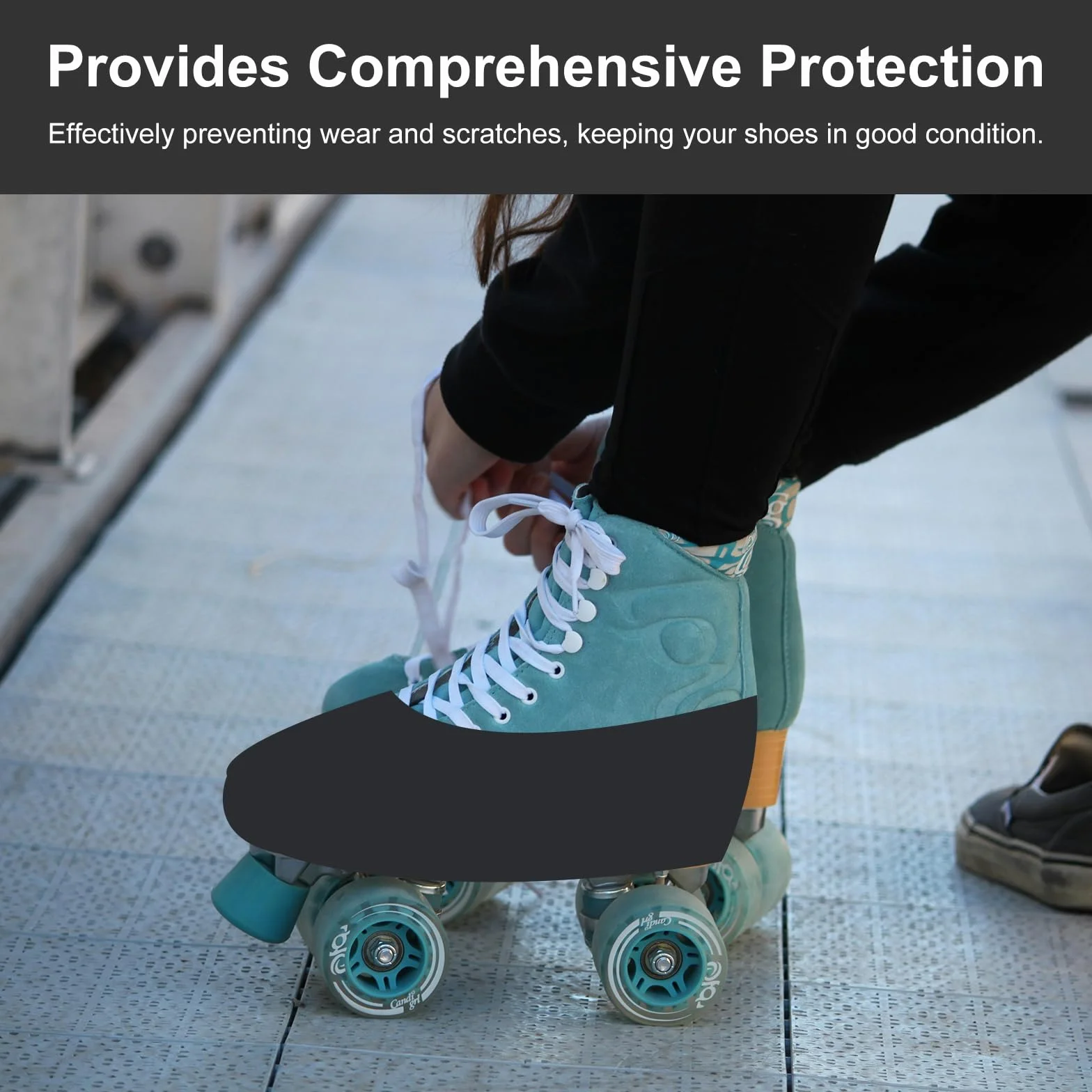 Helweet Fundas Cubre Patines, Cubrebotas Antiarañazos para Zapatillas de Suela Blanda