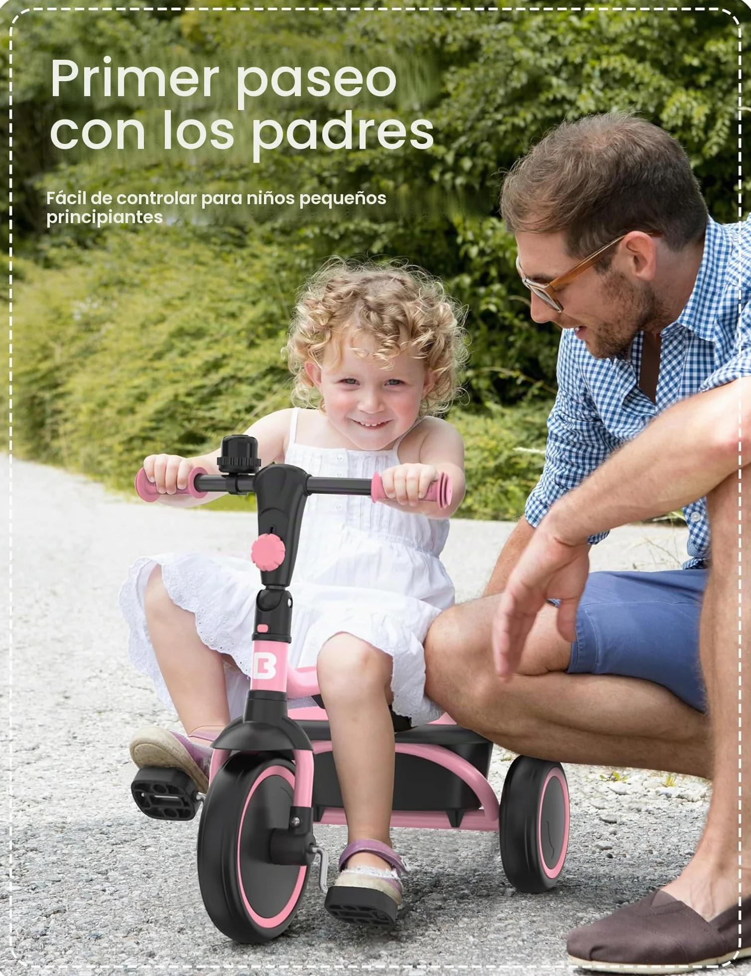besrey Triciclo para Niños de 18 Meses a 5 Años, Triciclo para Niños Pequeños, Regalo y Juguetes para Niños y Niñas, Triciclos para Niños Unisex