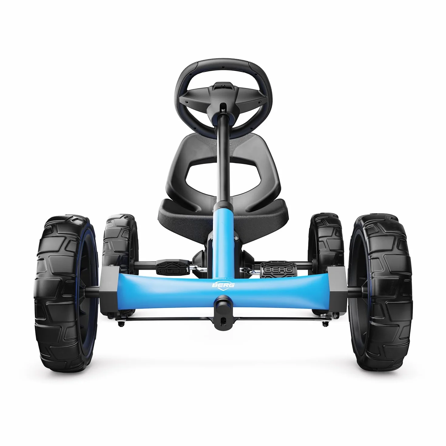 BERG Kart a Pedales Reppy Bleu | Azul, 2, 5-6 años, cuadro resistente, asiento regulable, volante regulable