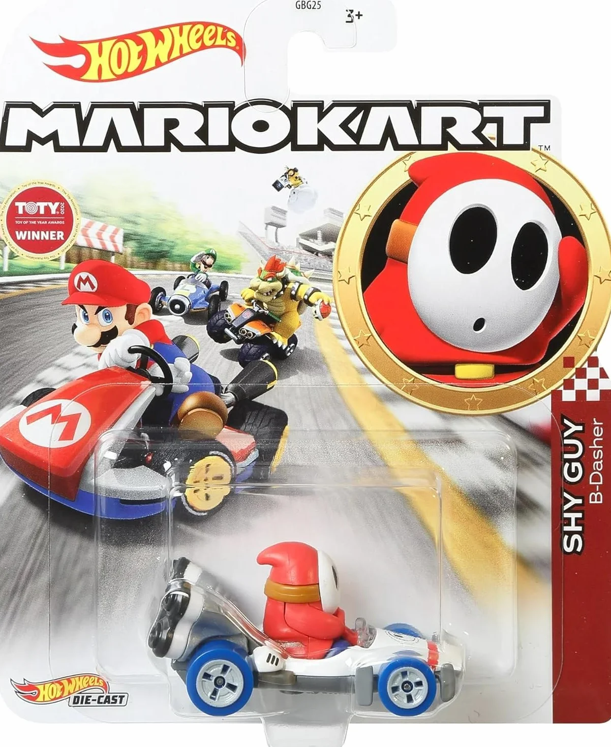 Hot Wheels Mario Kart Shy Guy, modelo variado, 1 pieza