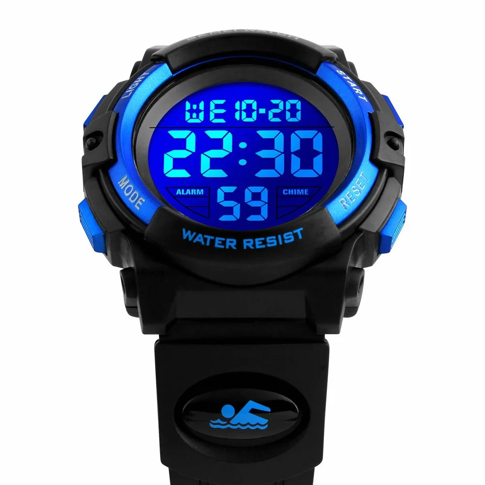 Dayllon Reloj Deportivo Infantil 50M Impermeable Electrónico 12/24H Alarma Cronómetro Calendario