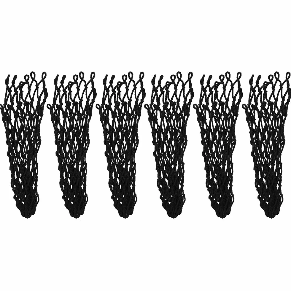Billar Mesh Bag Snooker Table Net Replacement 6-Pack Black