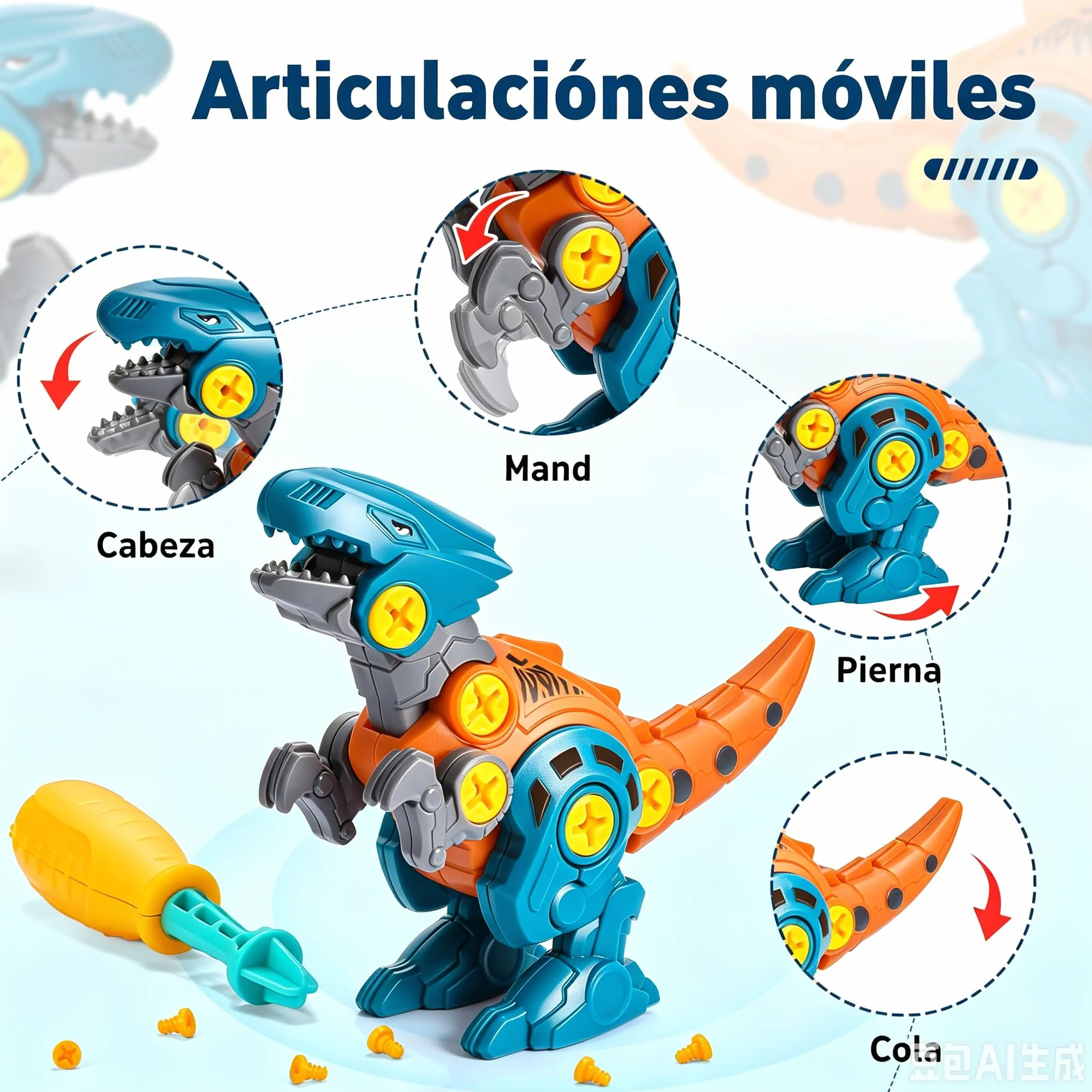 Toyzey Juguetes de Dinosaurios 3-9 Años - Set de Construcción Regalo Educativo