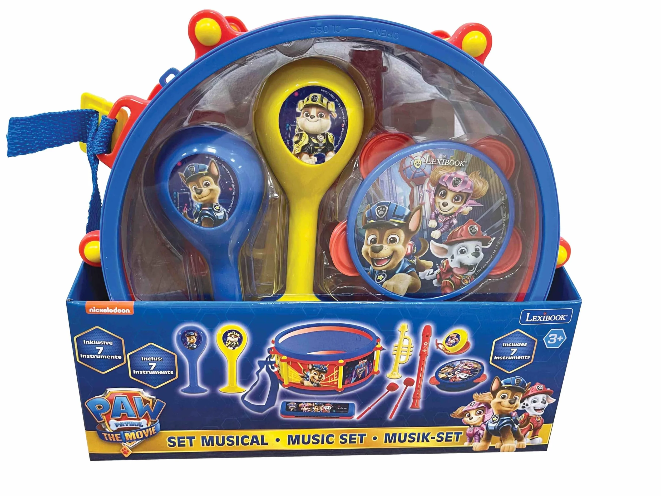 Lexibook Patrulla Canina Chase Marshall Juguete Musica, 7 Instrumentos Tambor, Maracas, Castañeta, Armónica, Grabadora, Trompeta, Pandereta, K360PALXB