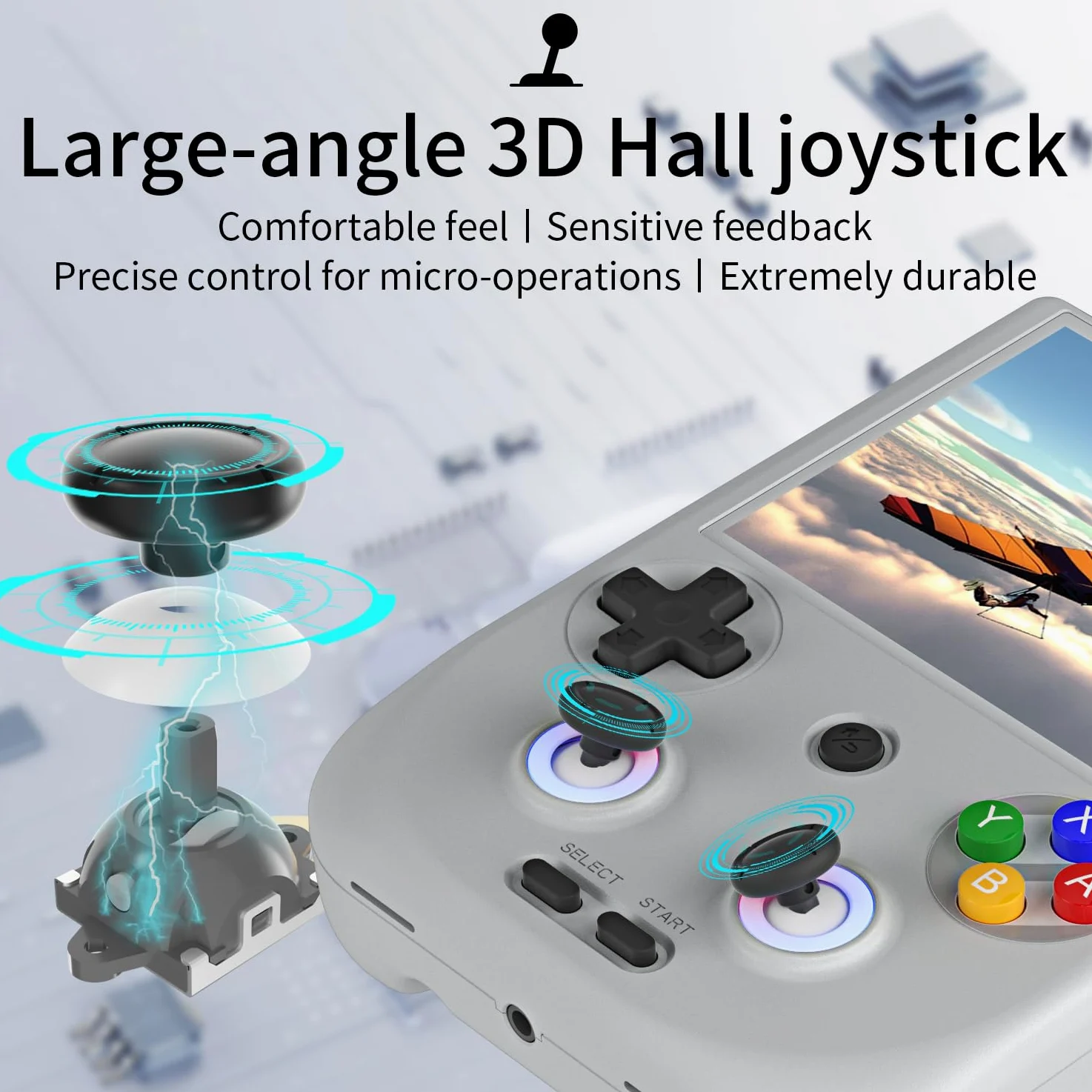 RG406V - Consola de juegos de mano retro, Android 13 OS, tarjeta TF de 128 G, consola de videojuegos retro, pantalla IPS de 4.0 pulgadas, reproductor de video portátil de bolsillo (gris)