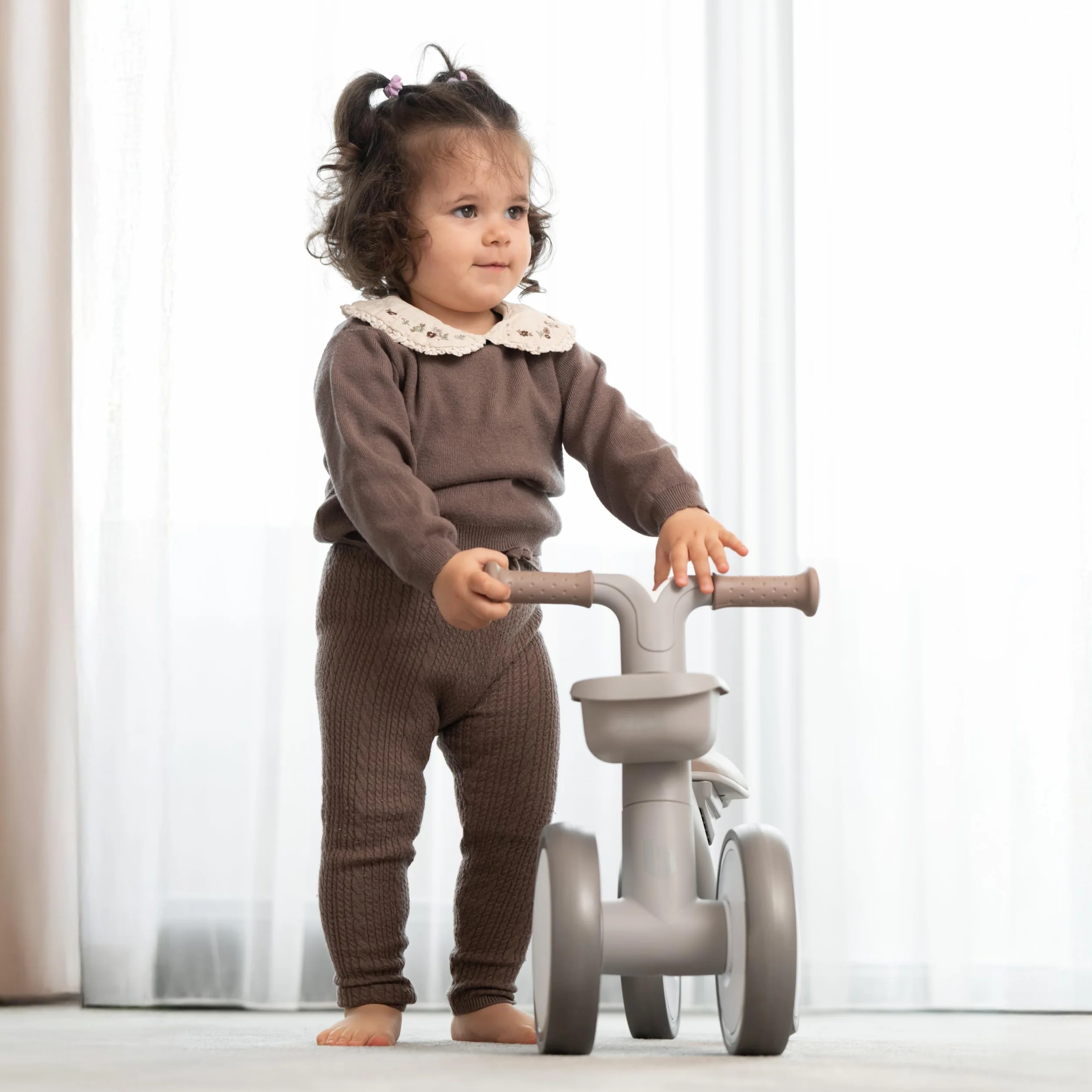 KikkaBoo Bicicleta Sin Pedales ZIPI, Correpasillos Bebé de 1 a 3 Años, Bicicleta Equilibrio, Bici Bebé con Canasta, Ajustable, Juguete para Niños, Azul