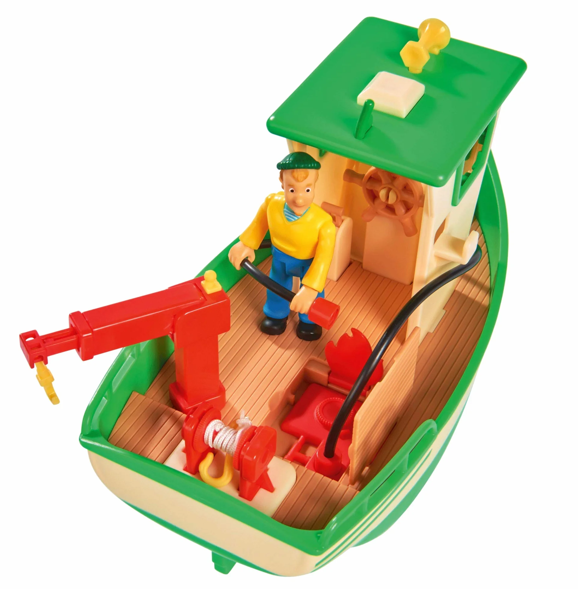 Sam Charlies Fischerboot mit Figur