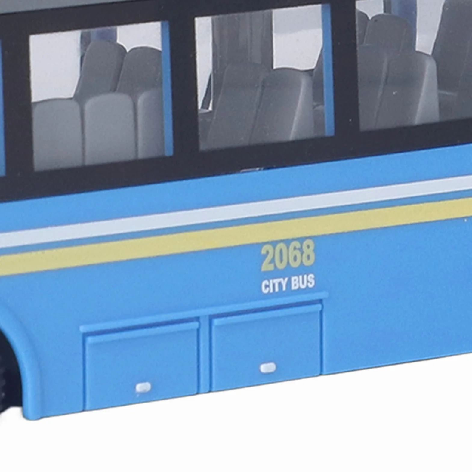 Autobús RC para Niños, Autobús de Control Remoto de Alta Simulación Todas Las Direcciones de Conducción Autobús Escolar RC Recargable para Niños(Azul)