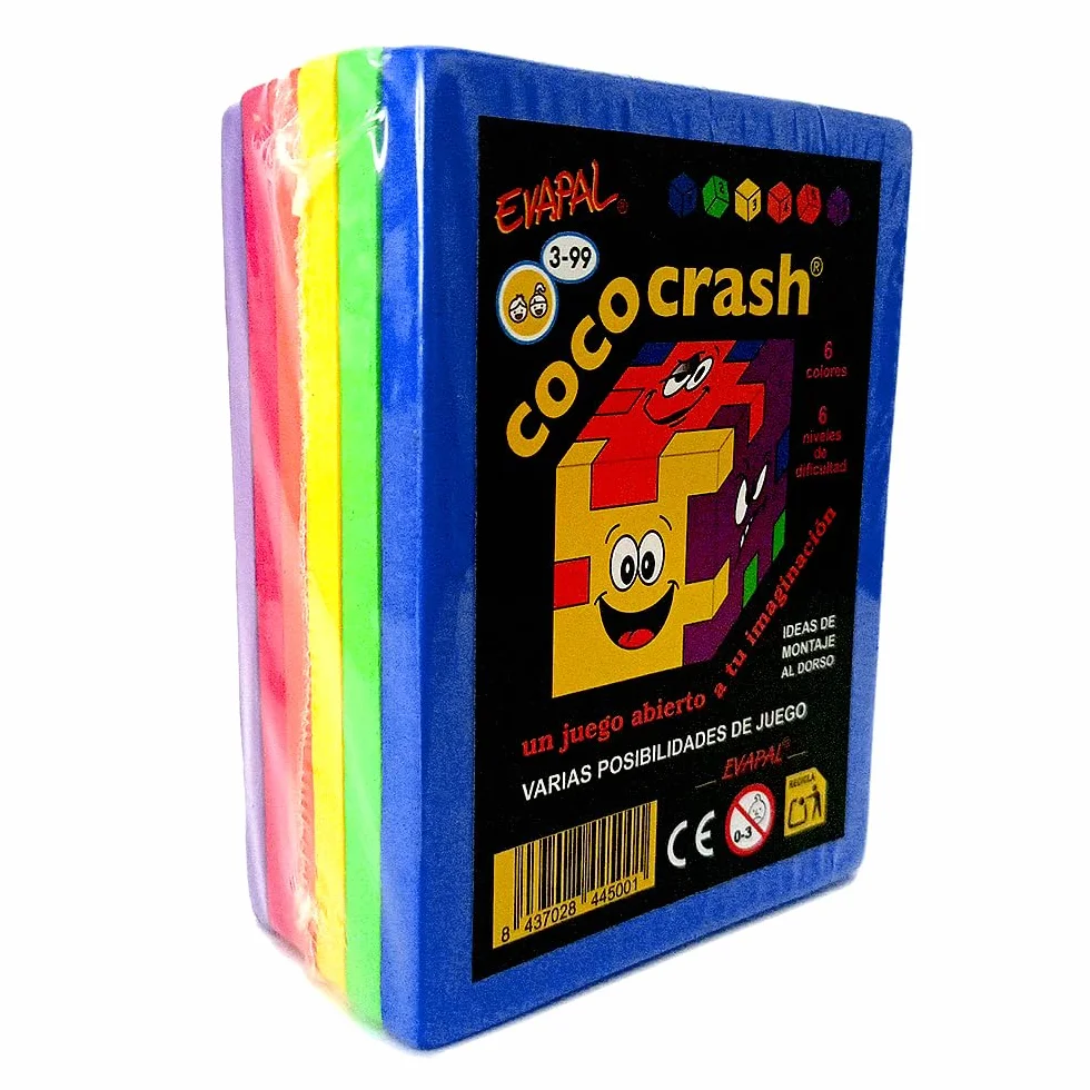 Set de 6 Puzzles 3D Cubo de Goma EVA, 6 Niveles de Dificultad, Juego de Ingenio y Desafío Mental, Coco-Crash EVAPAL