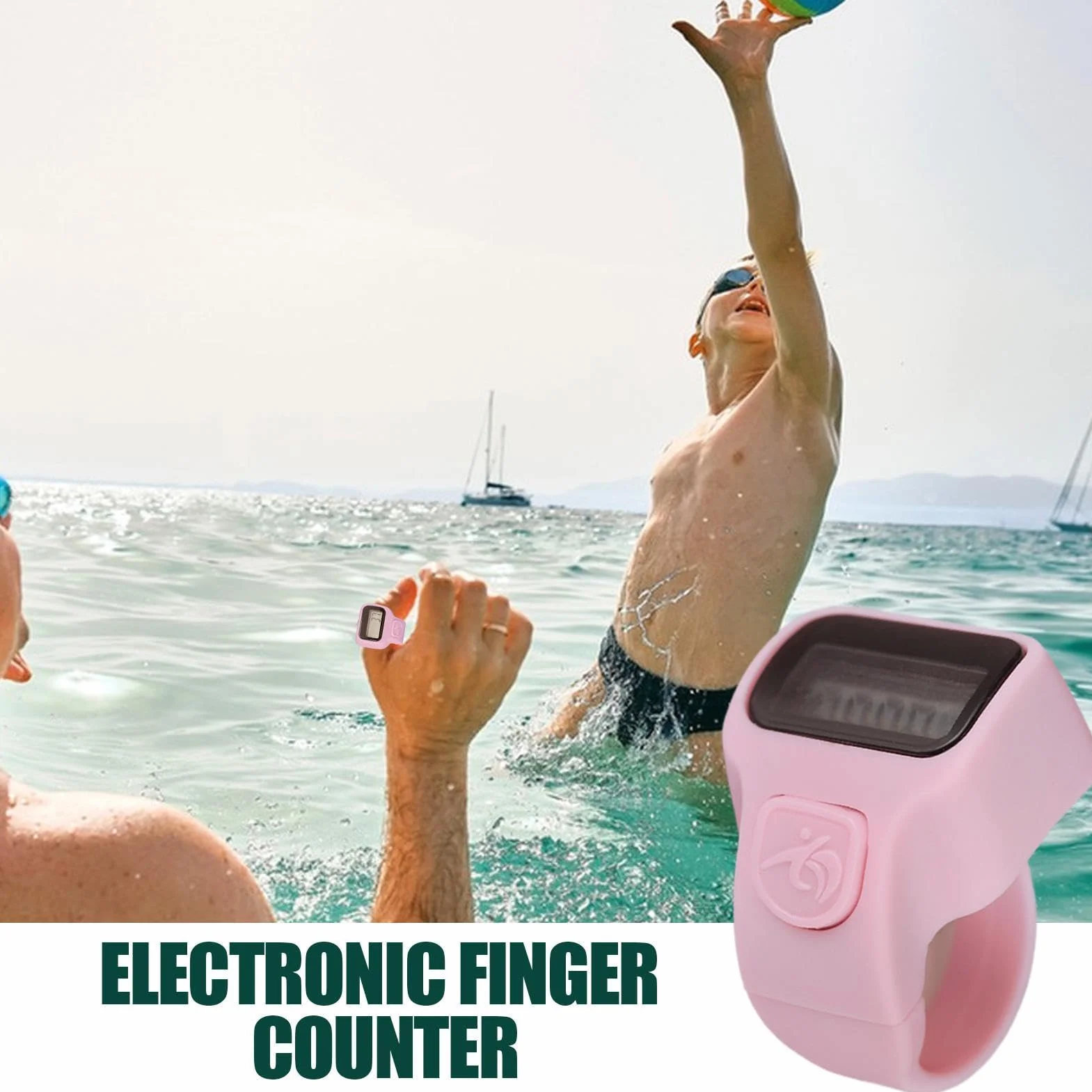 Electronic Finger Counter Portable LCD Handheld Clicker Multifunctional Running Timer Tracker Sports Counting Accessory
