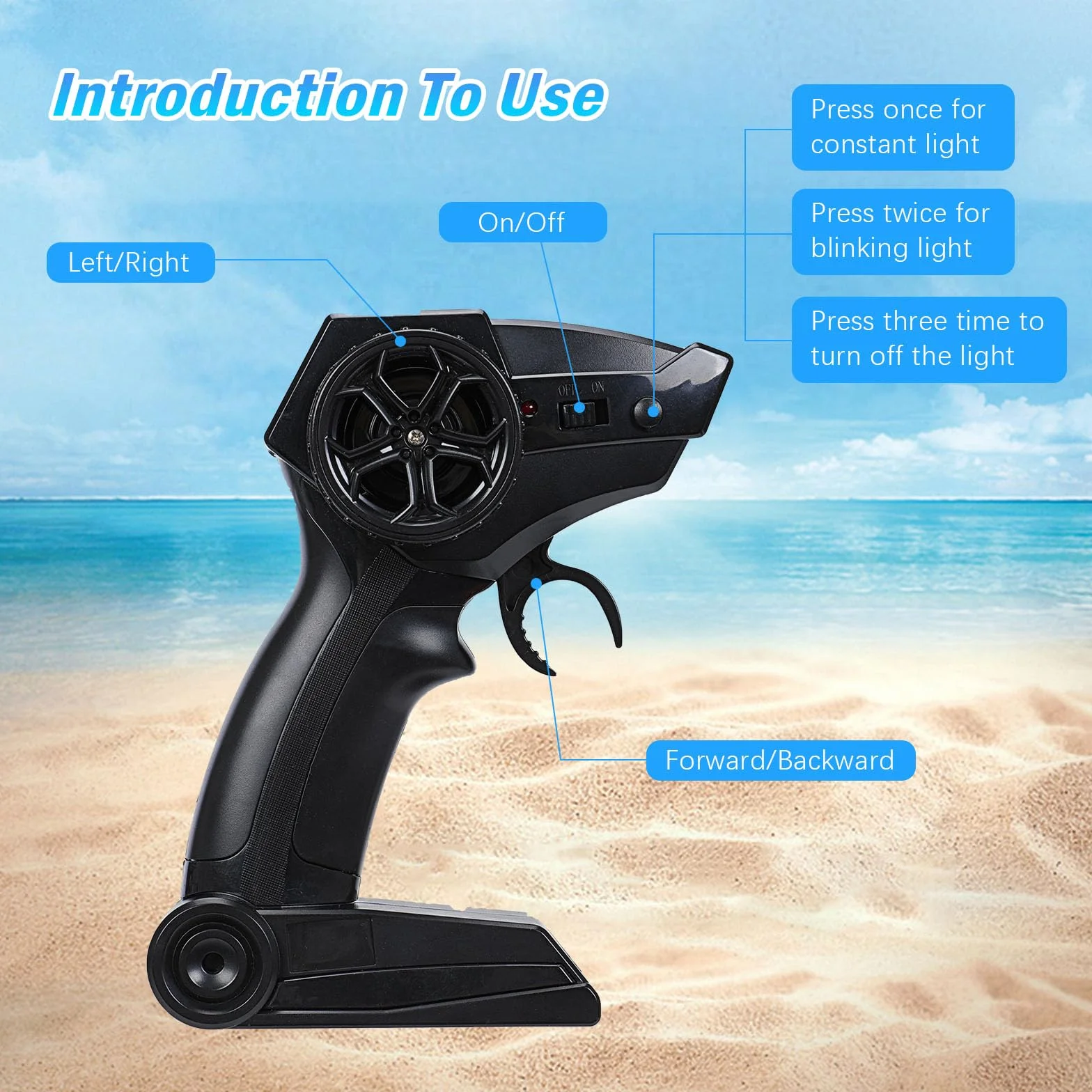 Barco RC para Niños con Luces LED, Control 2.4 GHz, 2 Baterías Recargables, Alarma de Batería Baja, Juguete Acuático para Piscinas y Lagos, Niños de 8 a 12 Años
