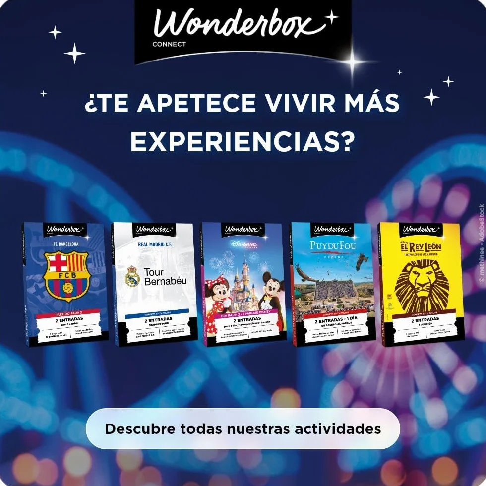 WONDERBOX Connect - Caja Regalo - Parque Warner 1 Día / 1 Parque - 2 entradas para 1 día - Válido todos los días de apertura - Válido durante 27 meses