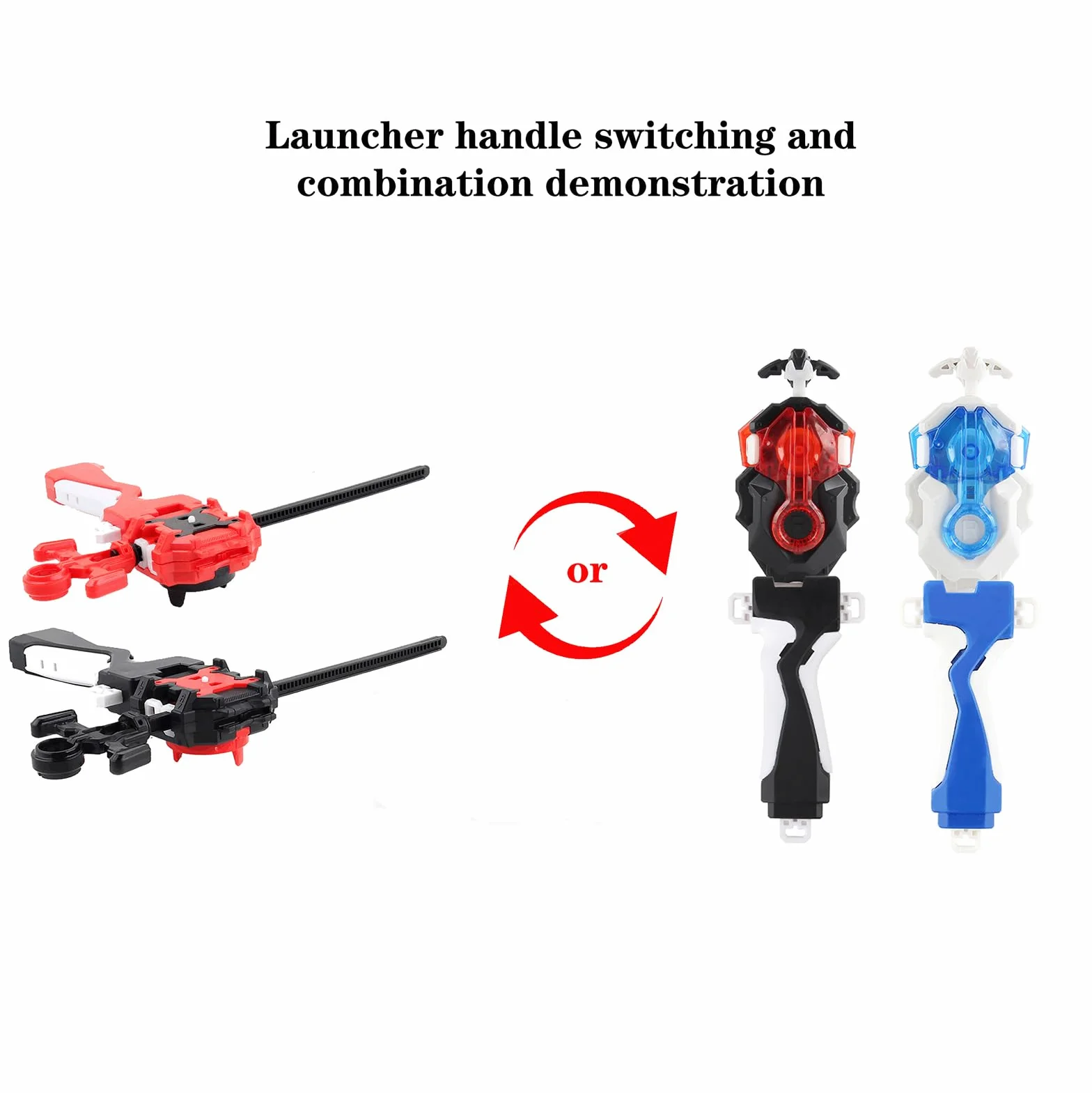 8 in 1 Peonzas de Batalla Gyros Set, 4D Combat Gyros Battle with Launcher Gyros, Incl 4 Pieces Gyros Launcher Set, AA
