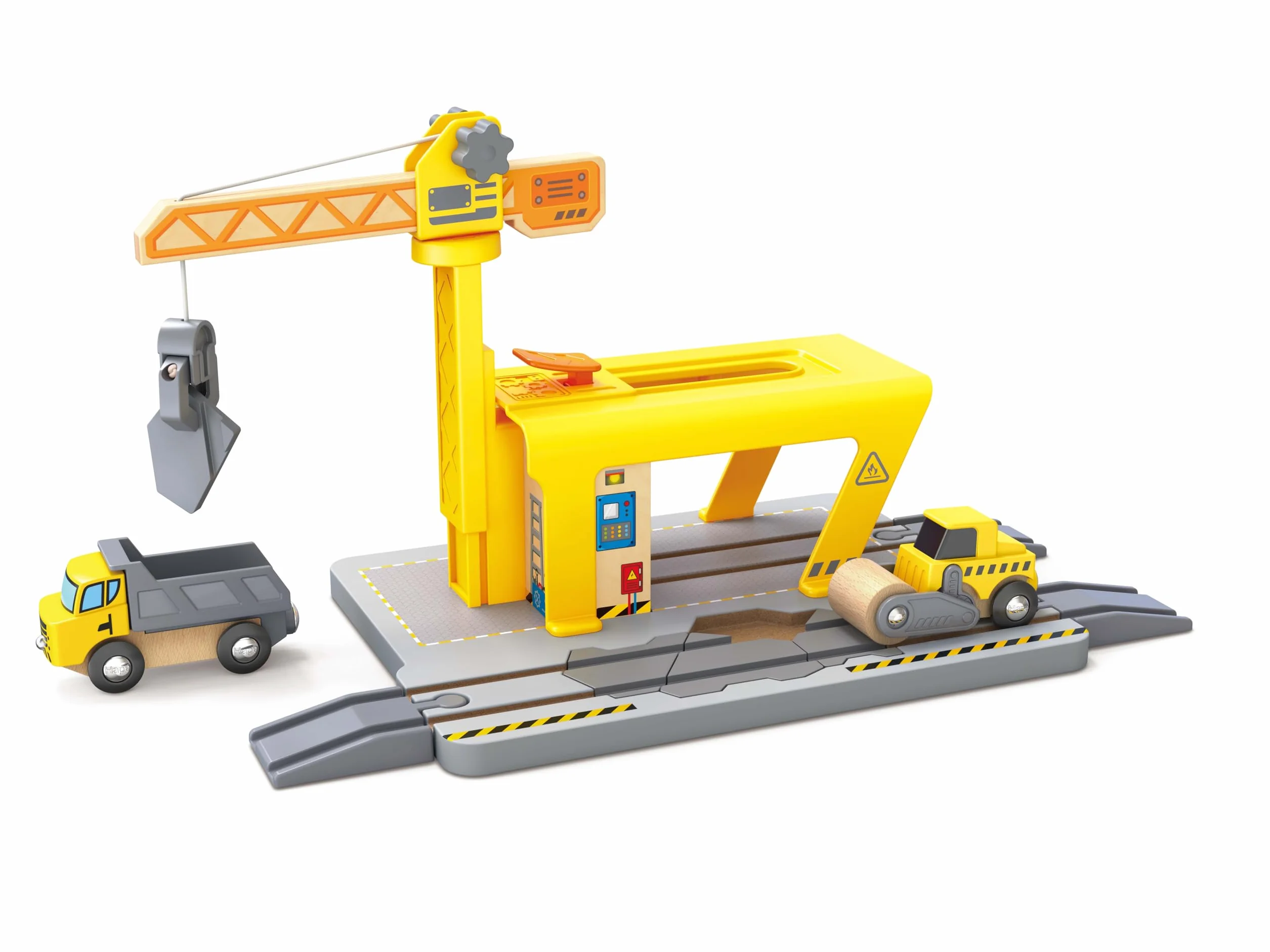 Grúa de construcción Hape para niños|Set Ampliable para Juego Creativo