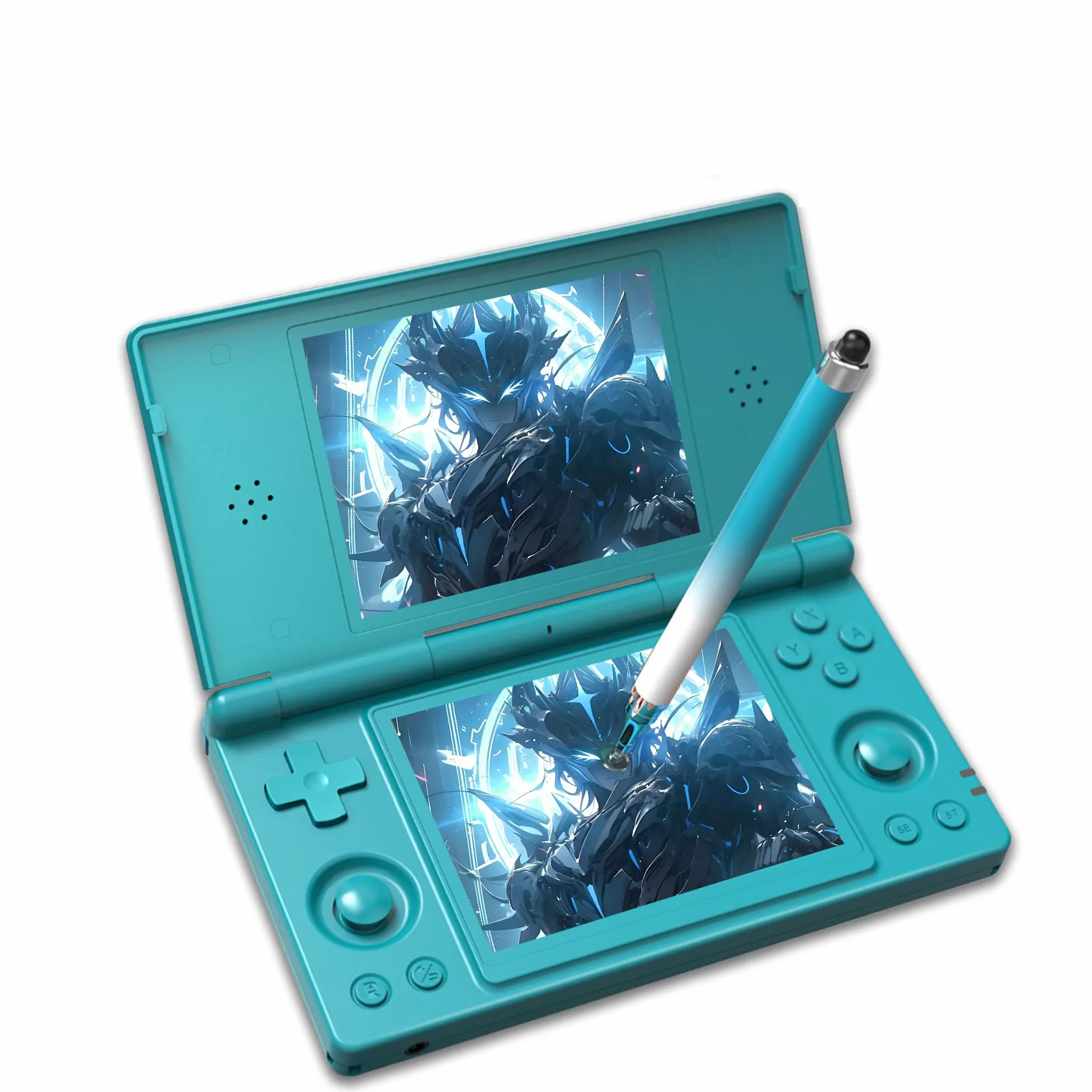 RG DS Android 14 Consola Portátil Retro con Función IA, Emulador Portátil con 25+ Emuladores, Pantalla IPS OCA de 4,0 Pulgadas, WiFi Bluetooth Salida TV HD, Lápiz Óptico (Sin Tarjeta, Azul)