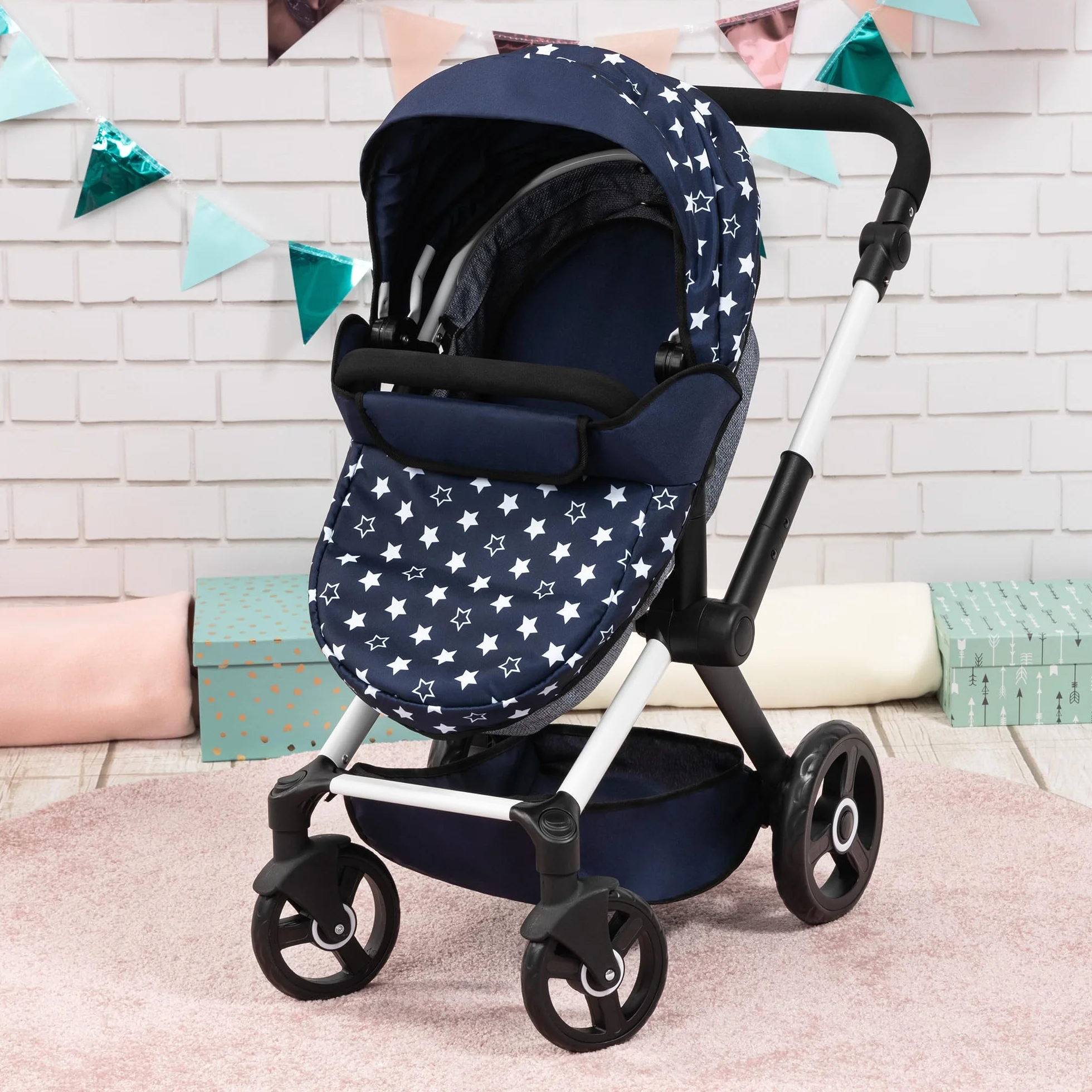 Bayer Design Cochecito de muñeca Combi Xeo Convertible Regulable en Altura