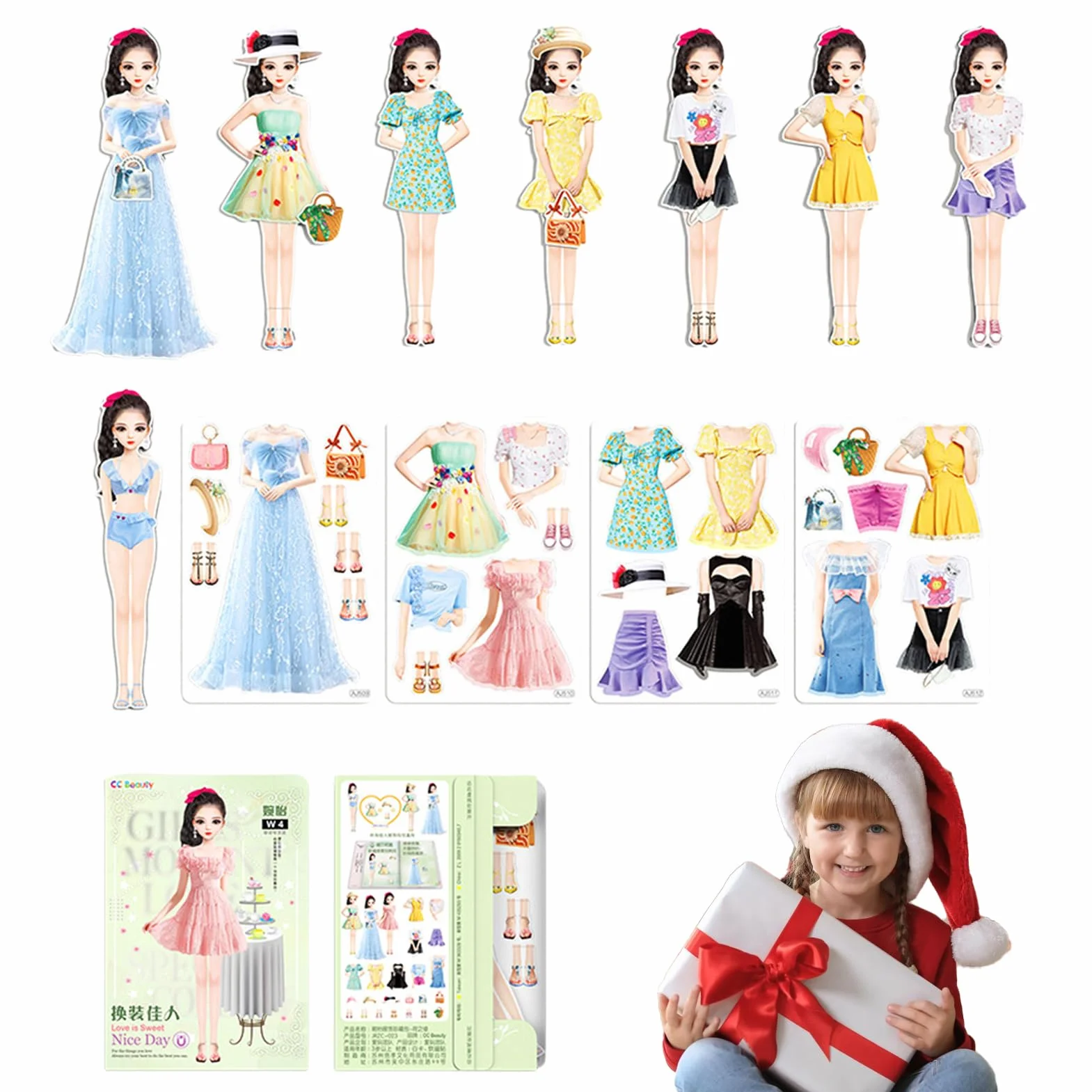 Muñecas de Papel Magnéticas - | Trajes Magnéticos, Juegos Creativos Niños, Ropa de Papel, Diversión Cumpleaños, Actividades Educativas, Regalo Día Niños