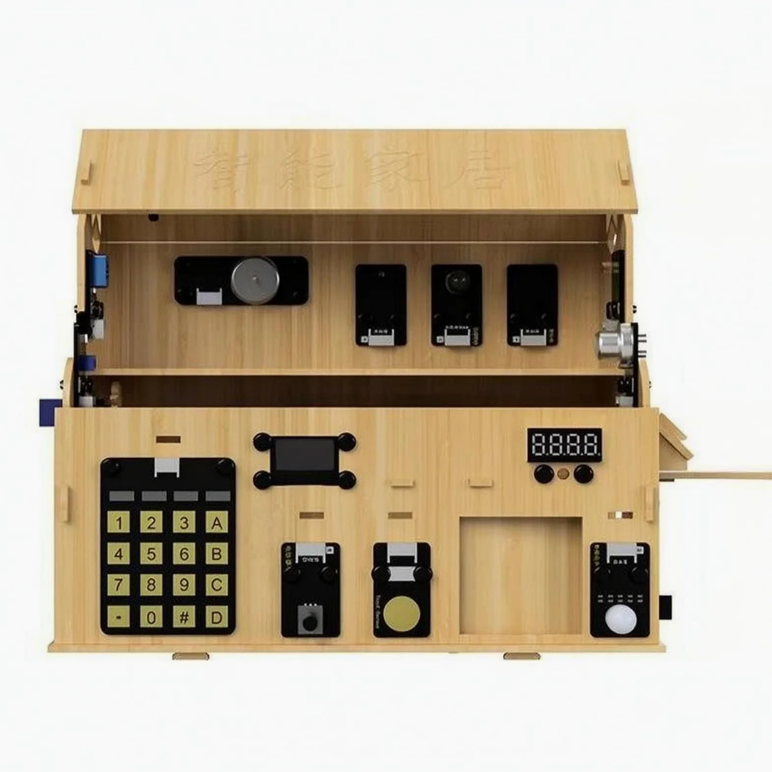 F Fityle Smart Home Entrenador Dispositivo Domótica Kit Programación Módulos Conectividad Teclado Pantalla Conjunto Didáctico para Interacción de Módulos