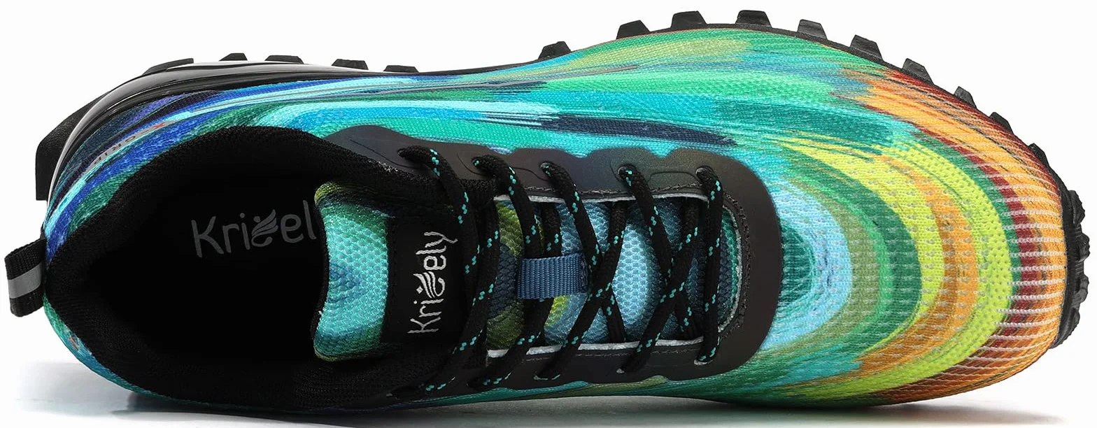 Kricely Zapatillas de Trail Running Hombre Antideslizantes Transpirables Senderismo Trekking