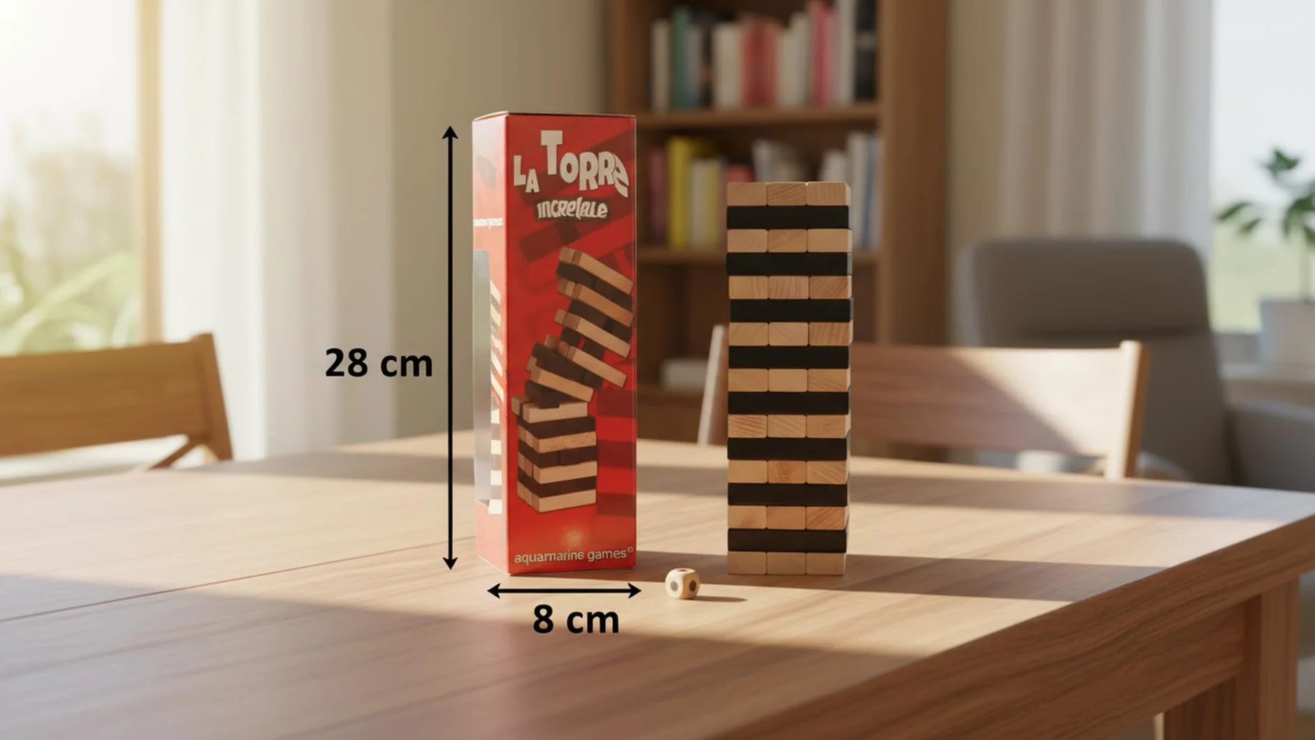 Aquamarine Games - La Torre increíble, Juego de Habilidad 28 x 8 x 8 Cm (Compudid CP017)