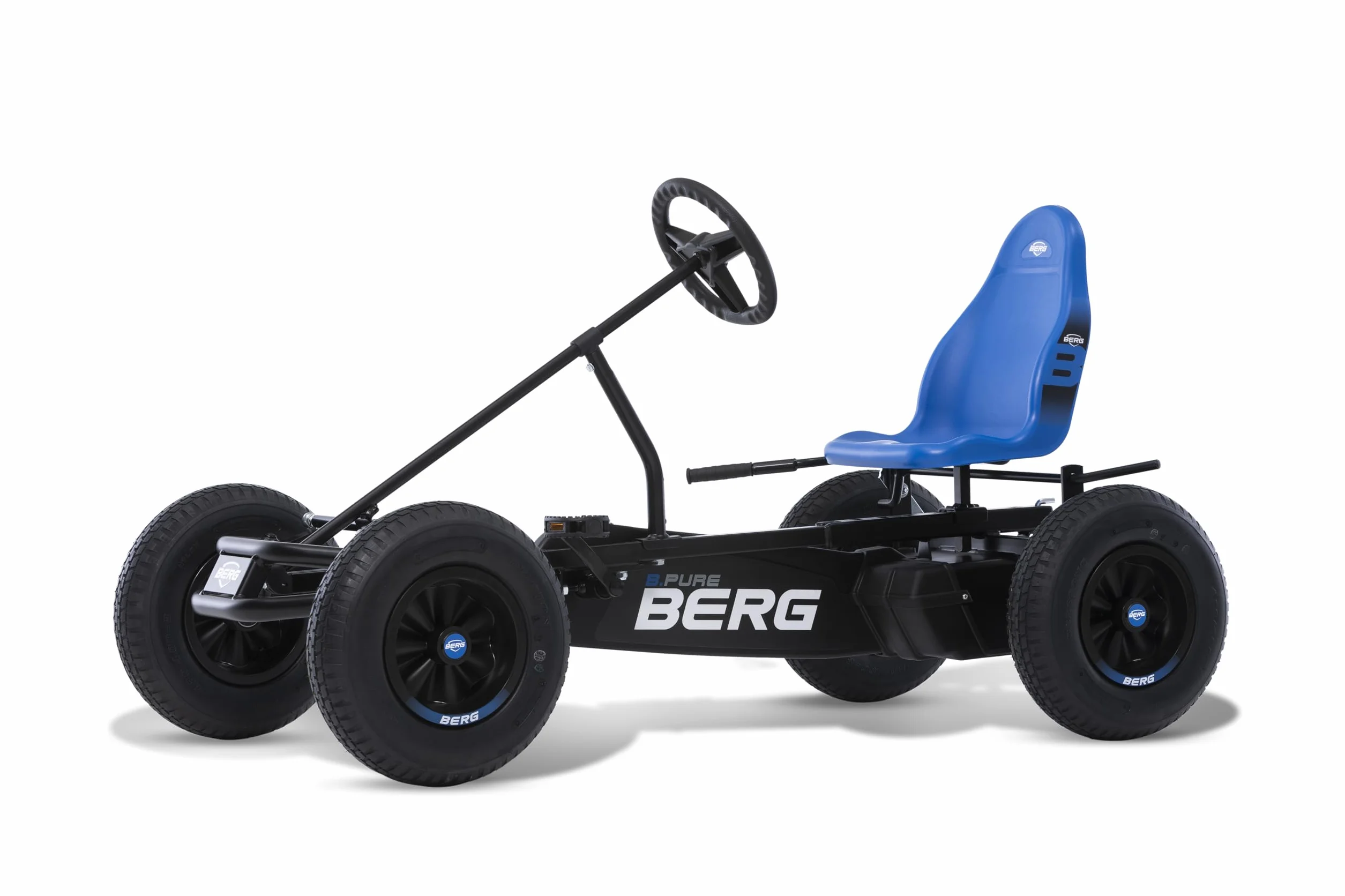 BERG Kart a Pedales XL B.Pure Blue BFR | Azul, a partir de 5 años, freno BFR (adelante, atrás, frenado), cuadro de acero resistente, asiento regulable