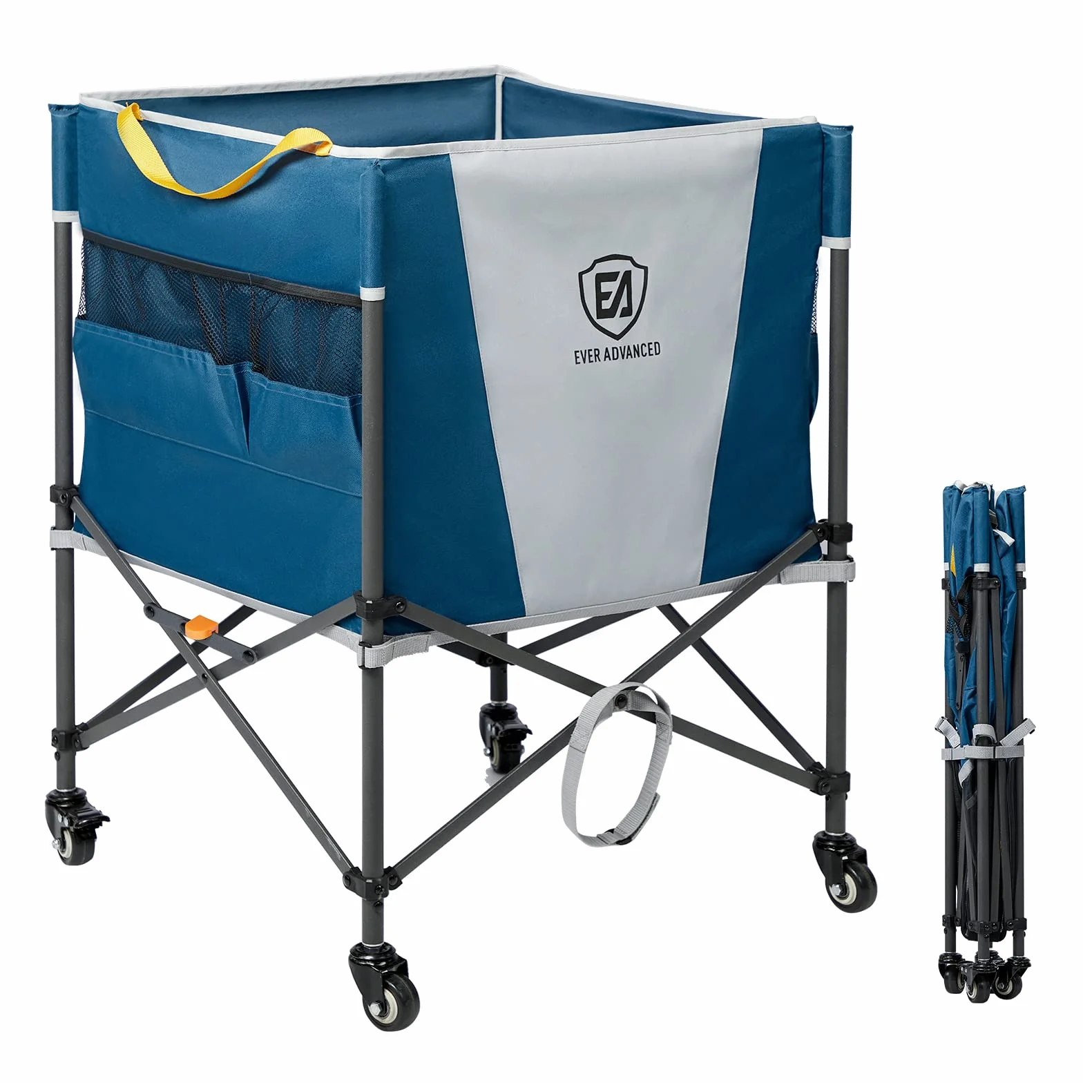 EVER ADVANCED Carro de Almacenamiento para Pelotas Plegable 83,8 x 57,9 cm con Ruedas bloqueables