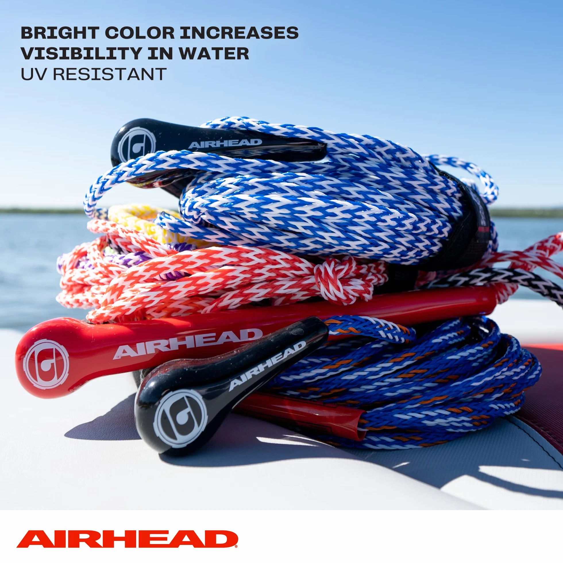 Airhead Heavy Duty Tow Harness Arnés de Remolque autocentrante para Deportes acuáticos, 2 Jinetes, 12 pies