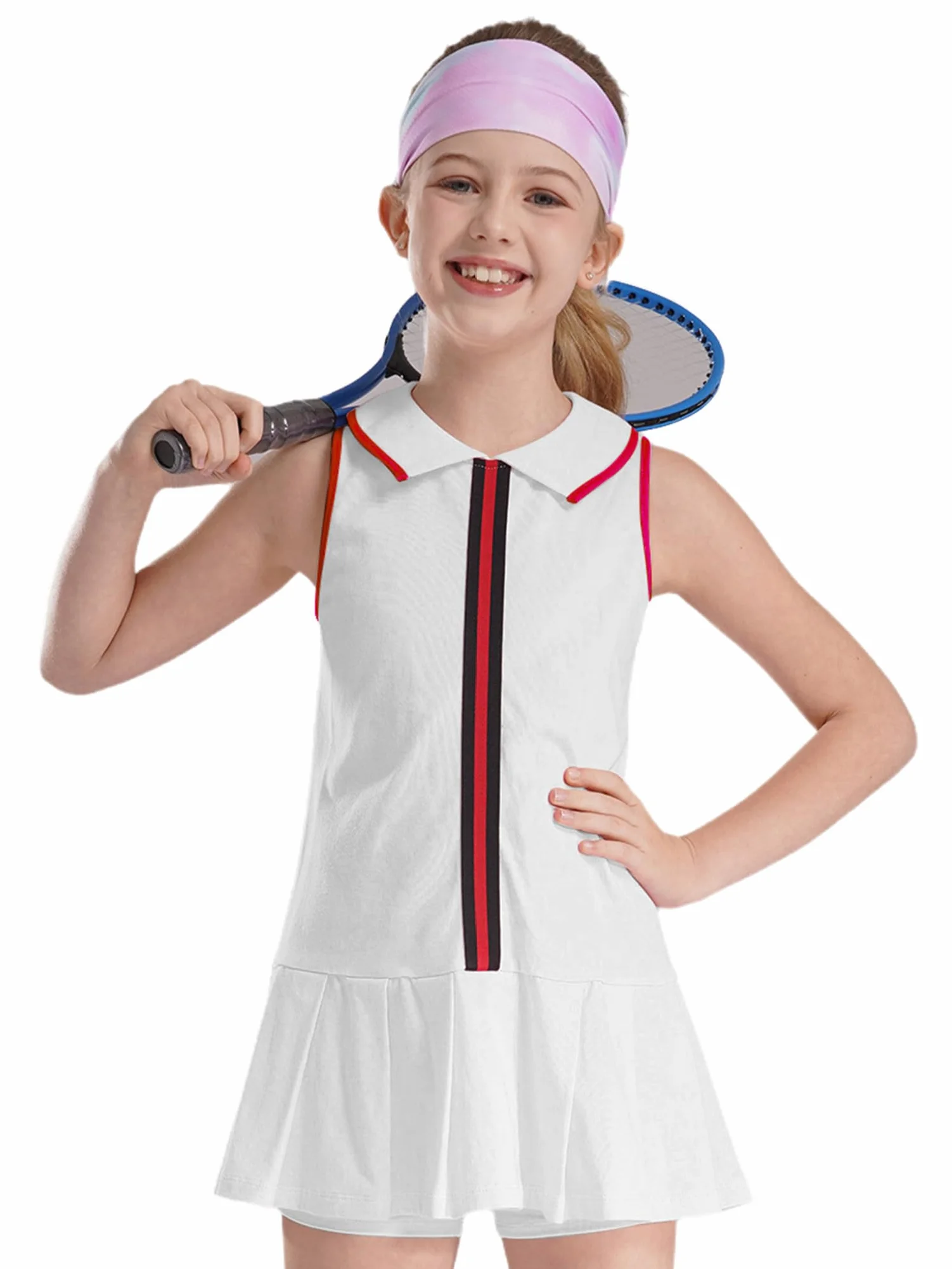 Conjunto de ropa de tenis para niños y niñas, sin mangas, con pantalones cortos