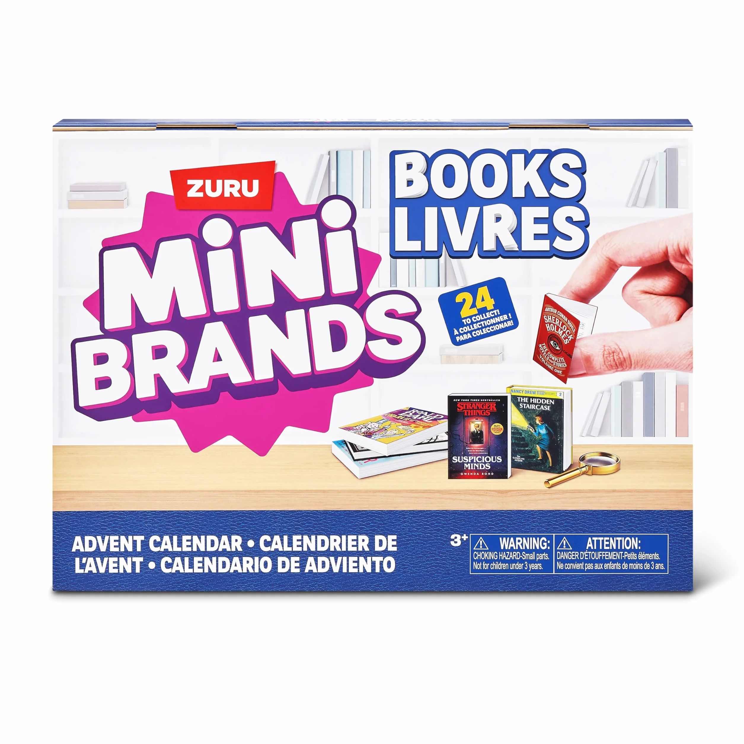 Mini Libros de Marcas Calendario de Adviento de ZURU, Juguetes de Temporada Coleccionables para Niñas, Niños y Coleccionistas