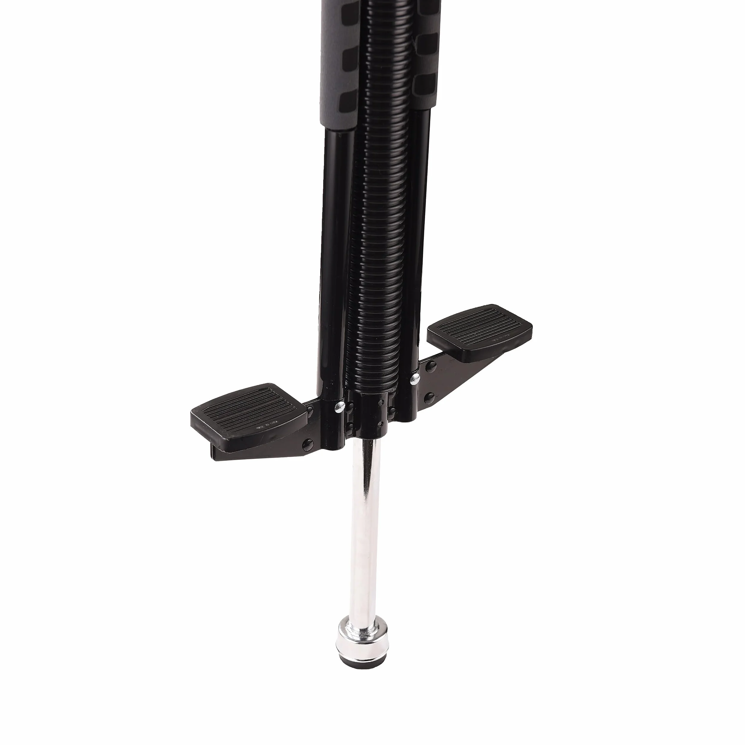 Relaxdays Pogo Stick para niños, Saltador Acolchado, Antideslizante, Acero Inoxidable, hasta 60 kg, 103x29x6 cm, Negro