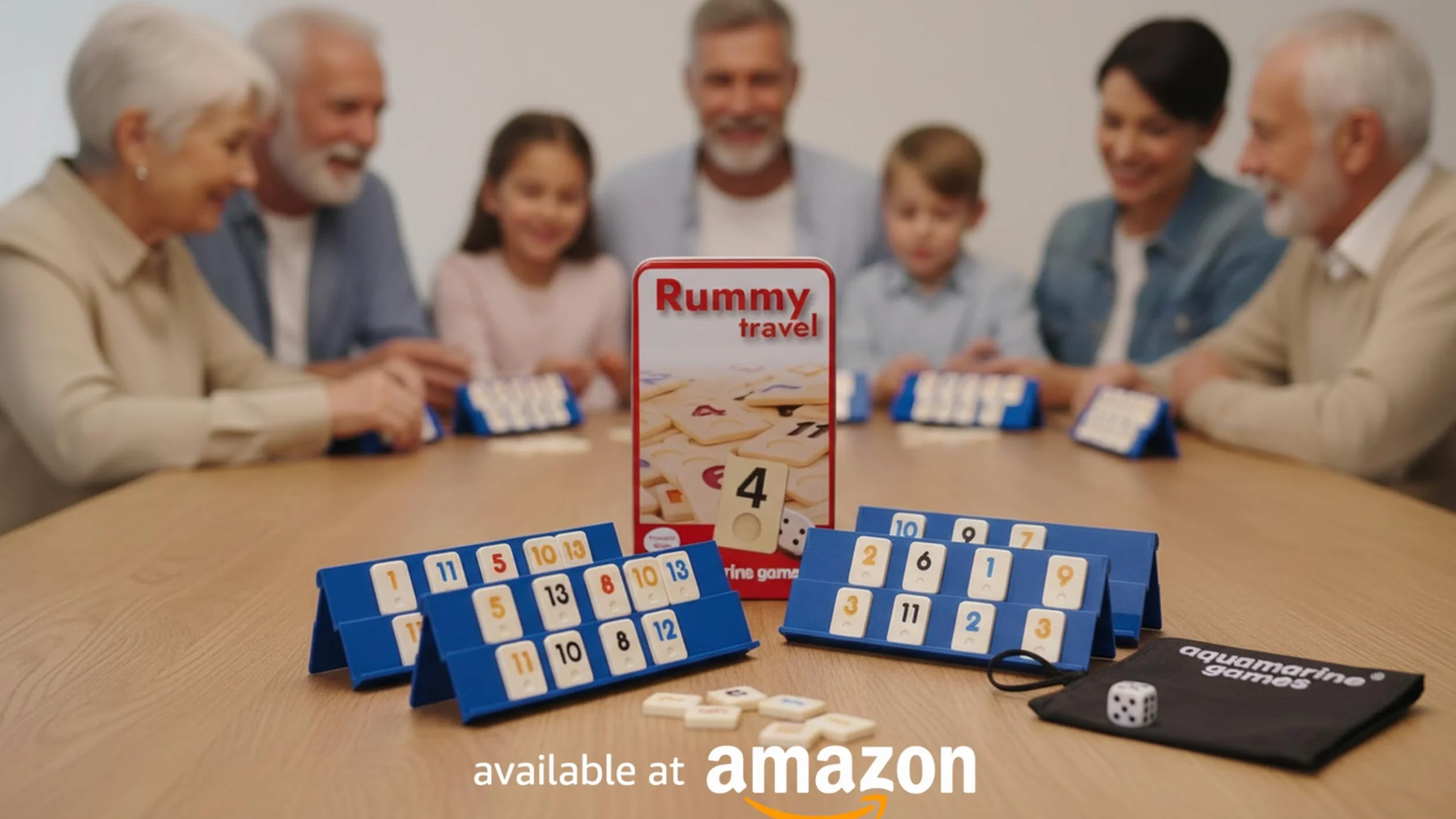 Travel Rummy 4 Jugadores Estuche de Metal