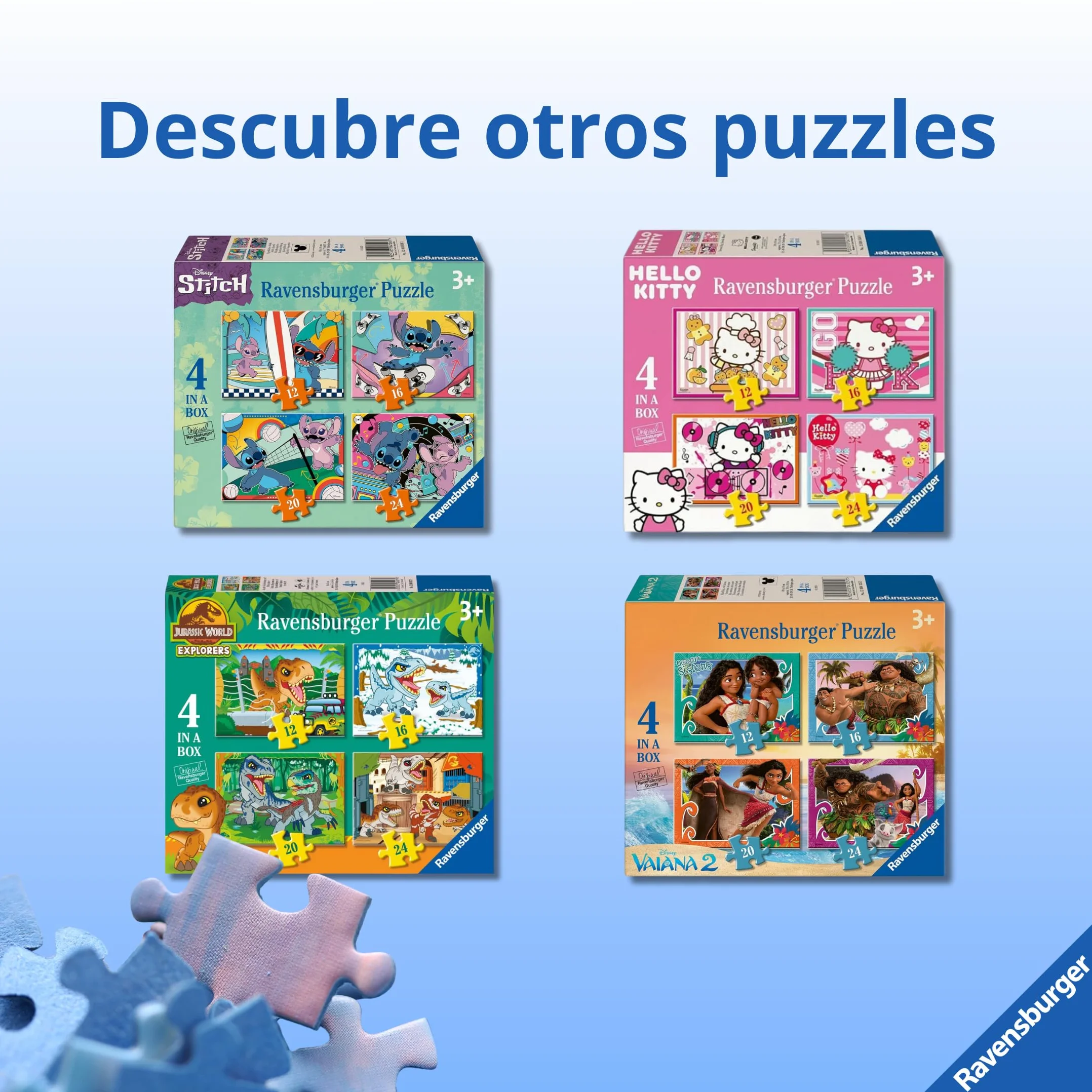 Ravensburger Super Mario 4 in a box Puzzle 3 Años O Más 12-16-20-24 Piezas Rompecabezas Niños 19x14cm