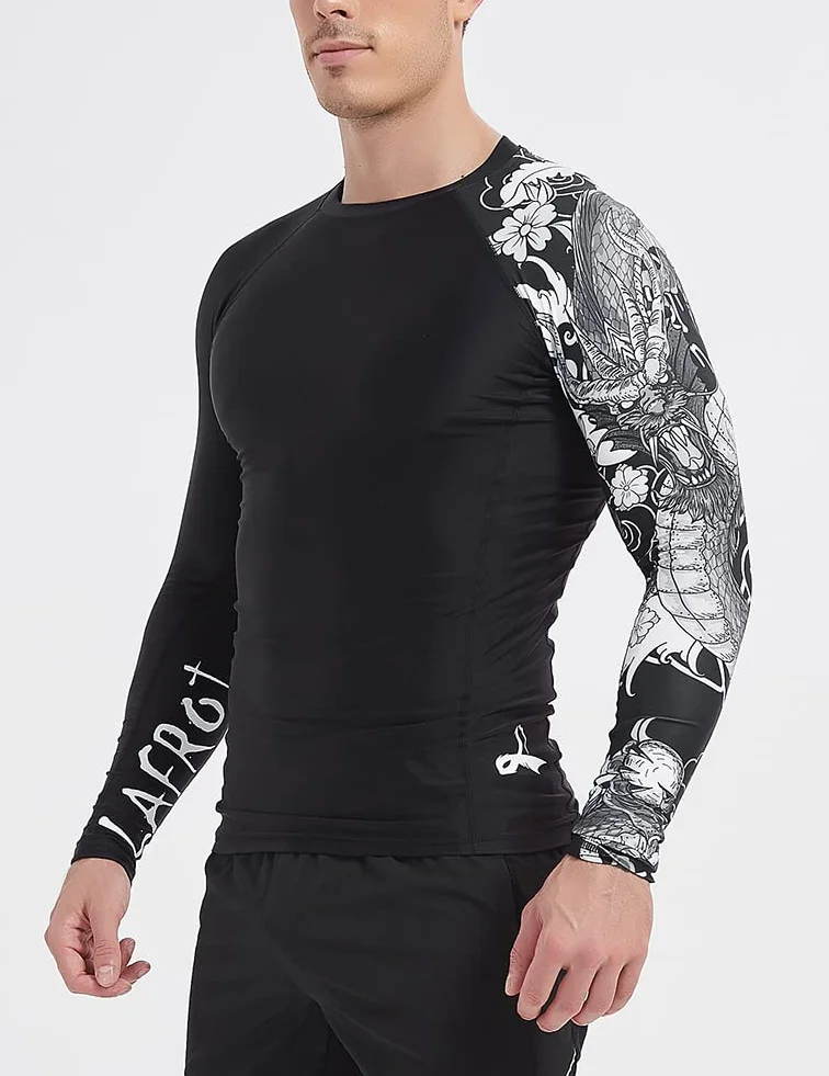 Camiseta de Neopreno Protectora de Compresión para Hombre Manga Larga UPF 50+ Ajustada LAFROI
