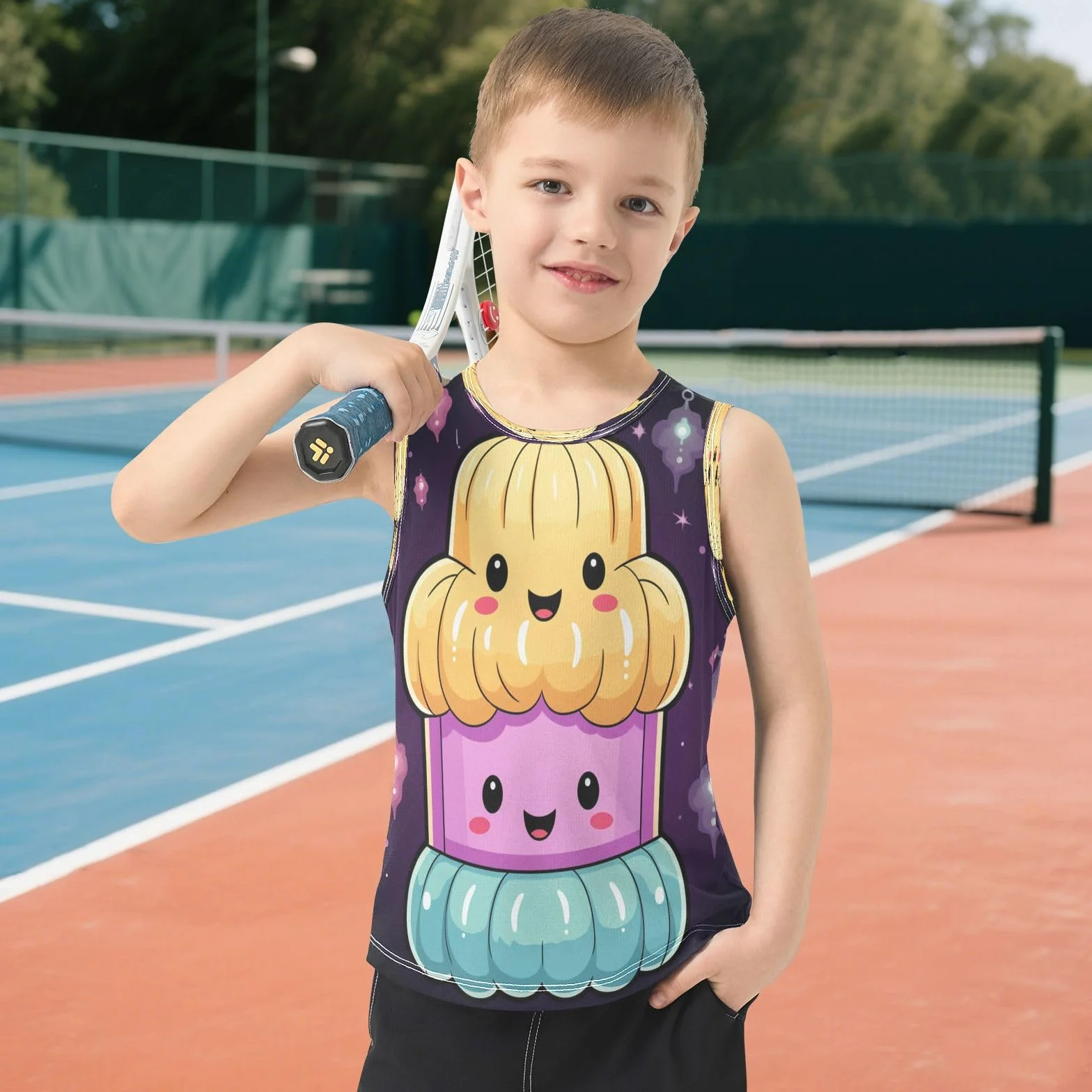 Doodle Lindo Medusas Animales Camisetas Sin Mangas Tank Top para Niños Jóvenes