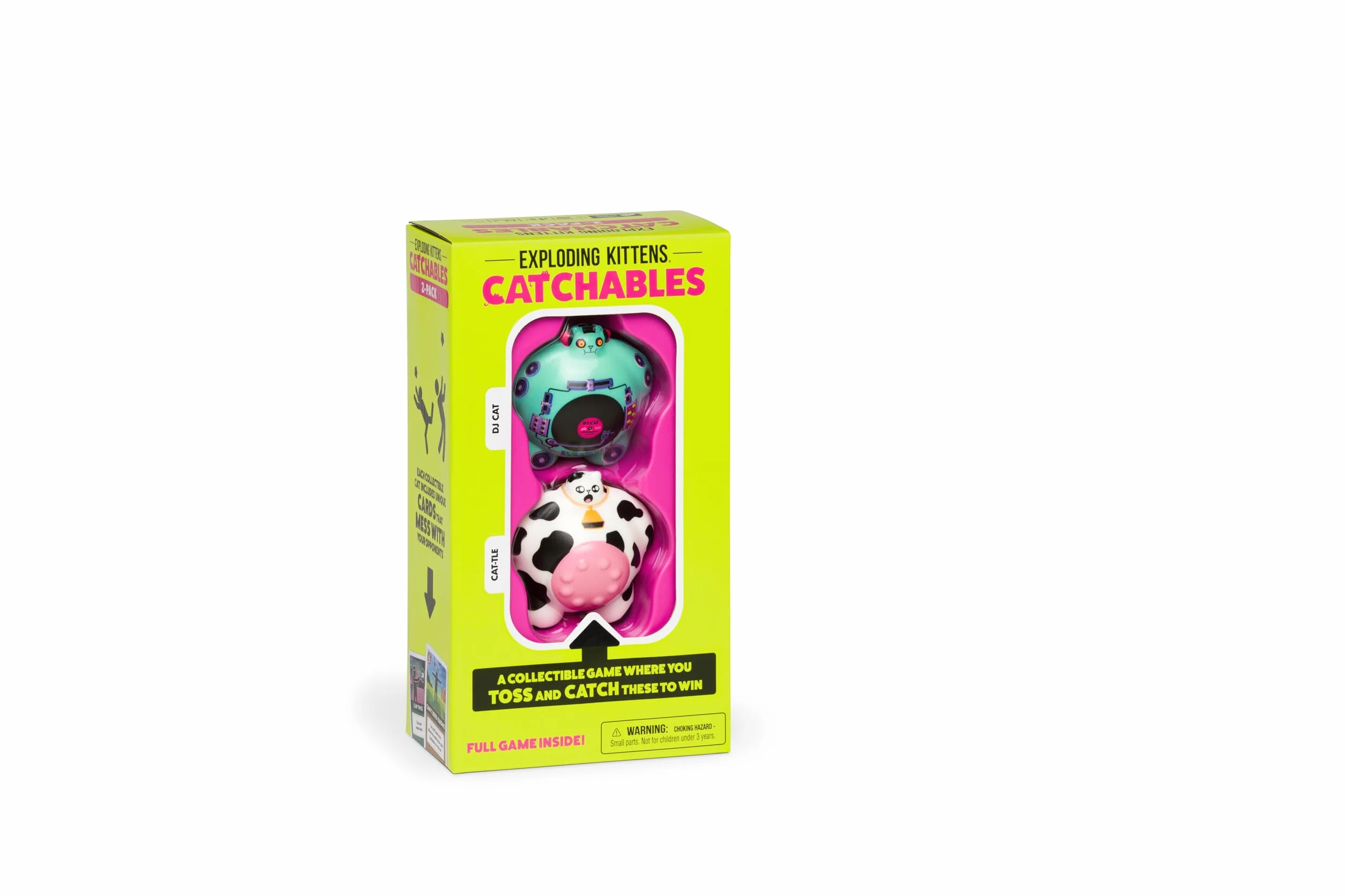 Exploding Kittens Catchables #4: DJ Cat & Cattle Cat, Collectible Toy Tossing Game for Families Adults Kids 8+