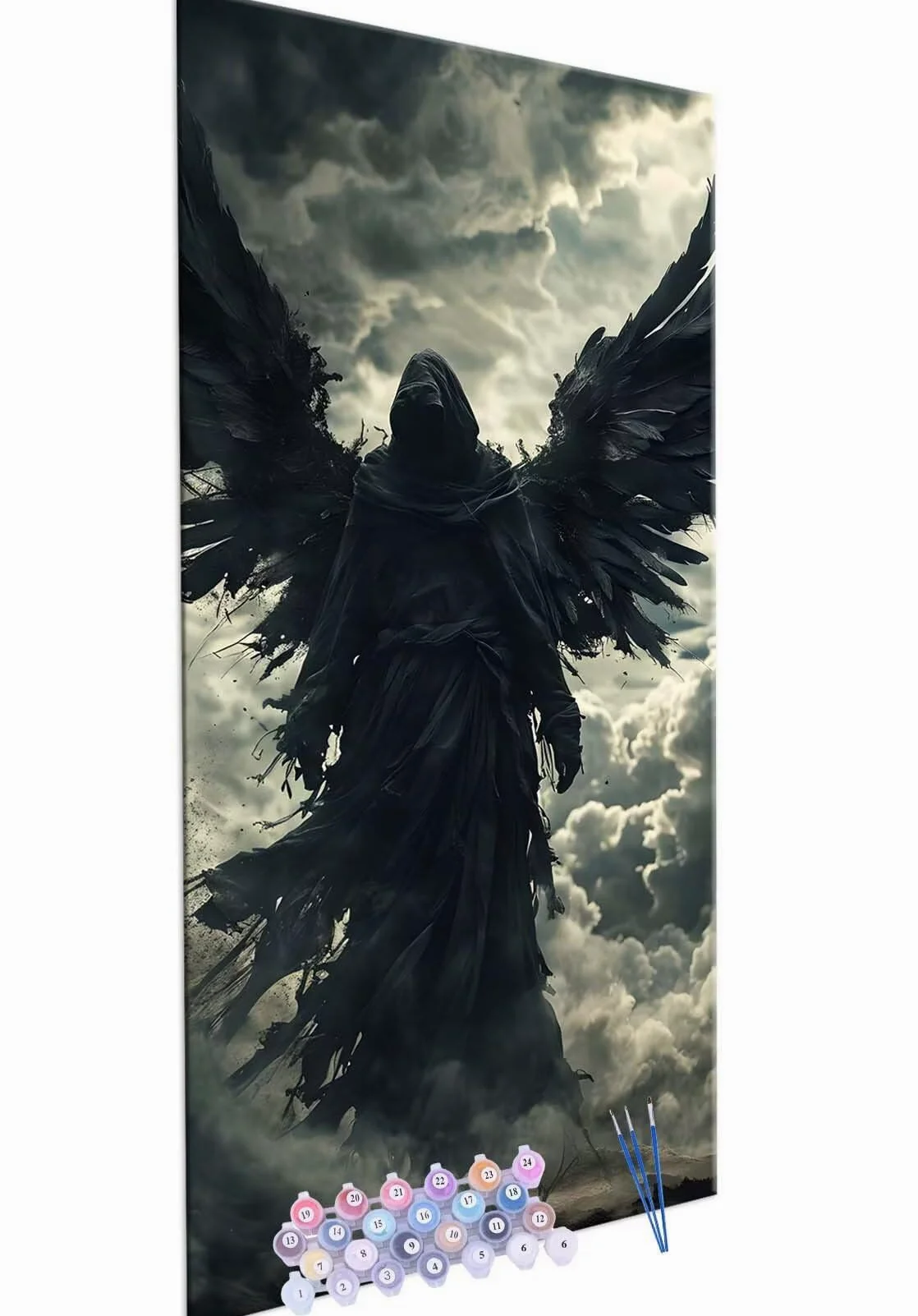 Pintura por Números para Adultos, 70x140cm Acrílica Pintura por Números para Niños Adultos Principiantes Pintura con 3 Pinceles Acuarela La muerte Paint by Number Niños Decoración del hogar R887