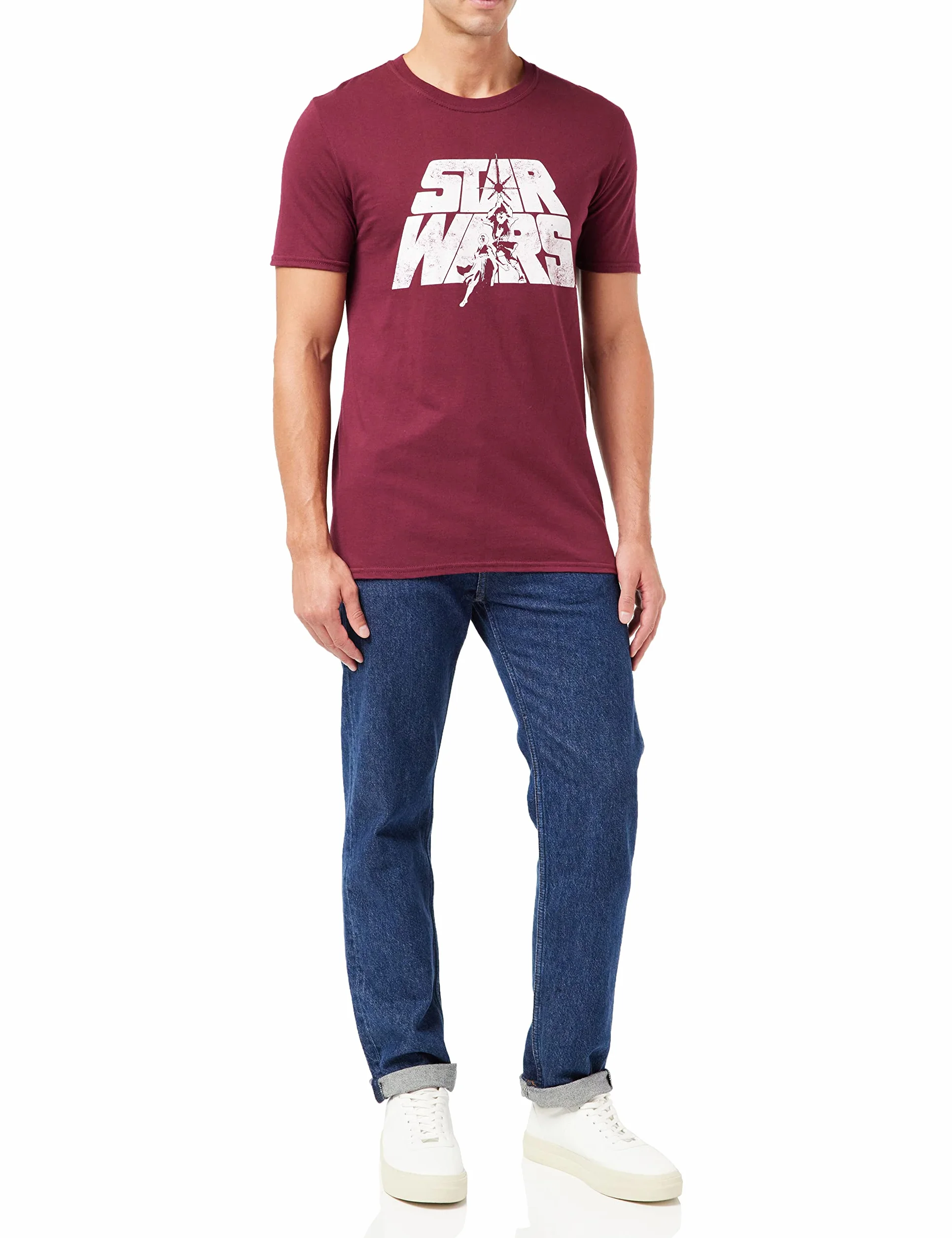 Star Wars Retro Logo Camiseta Hombre