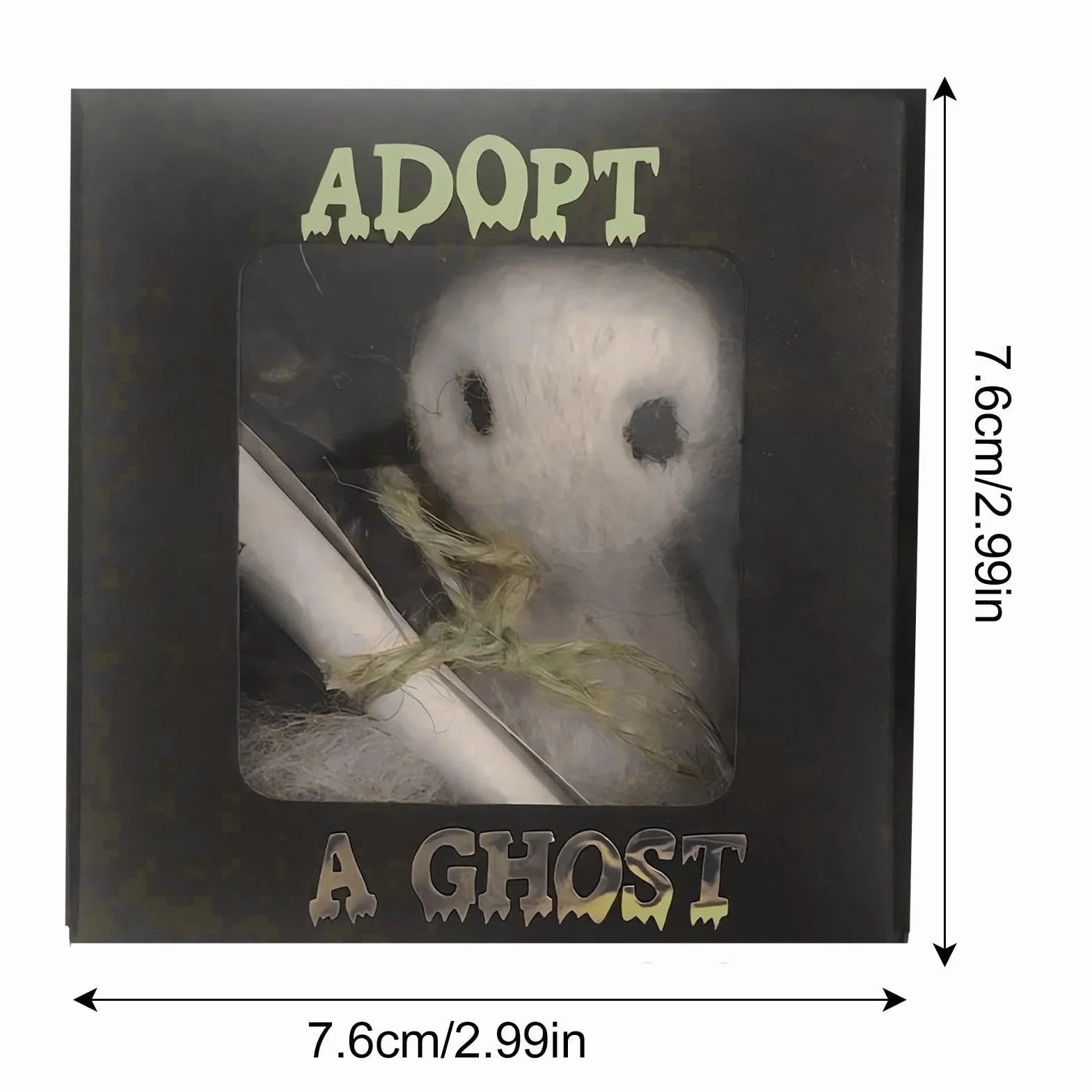 Adopta Un Fantasma,Adopta Un Fantasma En Una Caja Lindo Pequeño Fantasma De Bolsillo,Muñeco Fantasma De Fieltro Sobrenatural Compañero para Decoraciones De Halloween