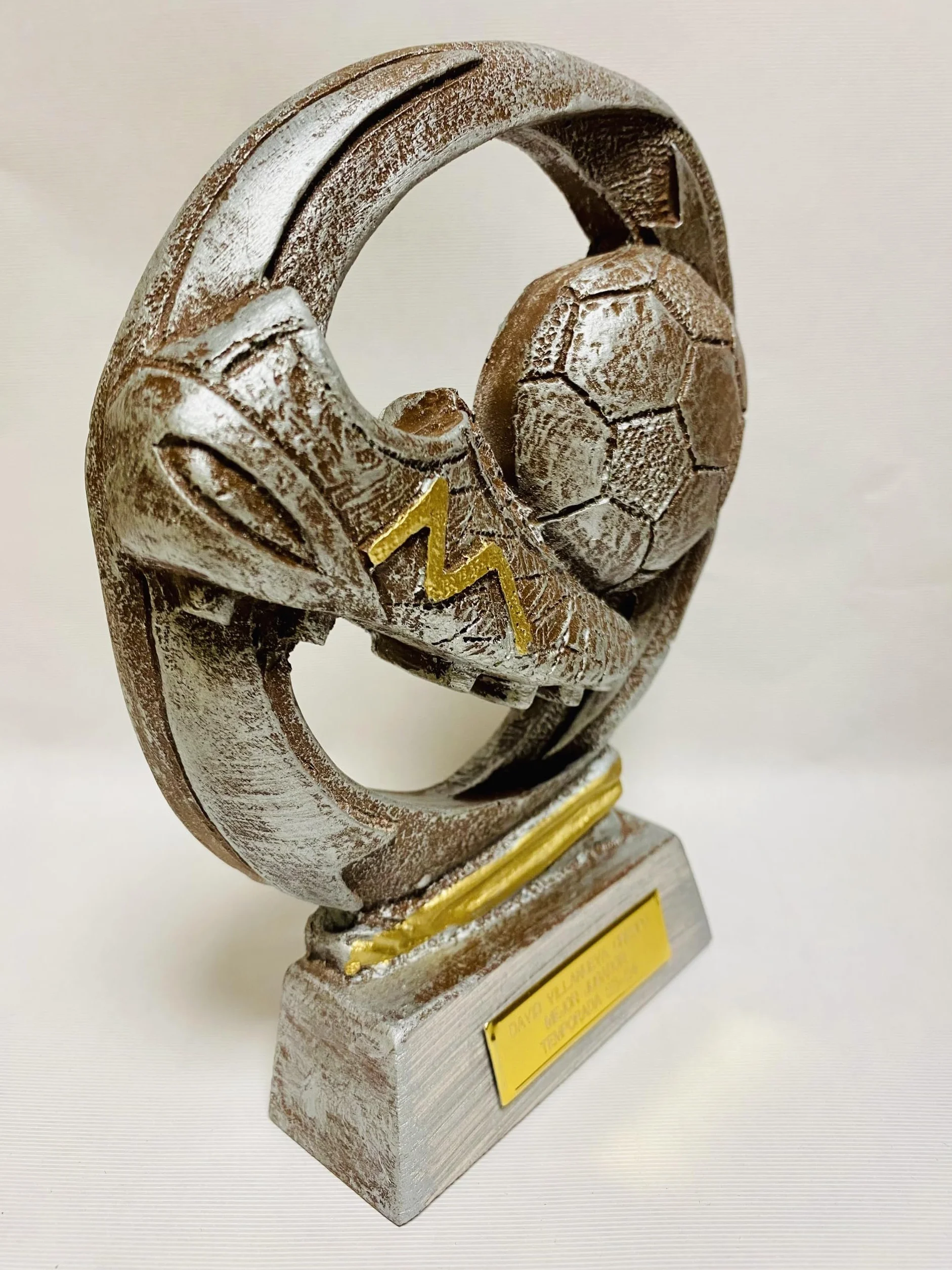 Trofeo Fútbol Personalizado Pichichi Máximo Goleador Bota Balón 16cm